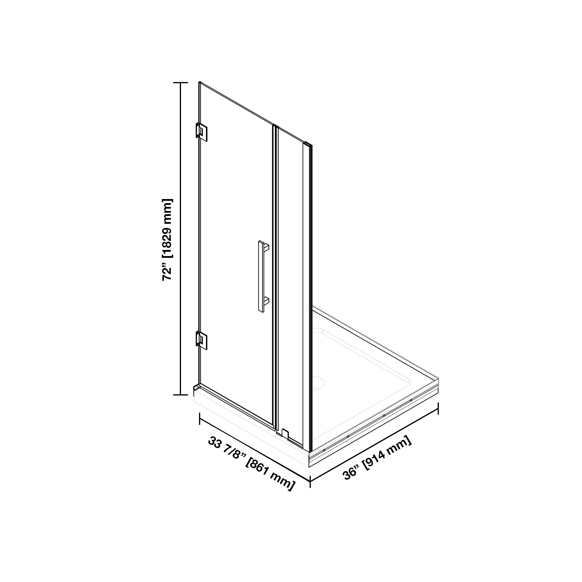 OVE Decors 15SKC-PANM36-BLK Alcove-Shower-Kit - View #4