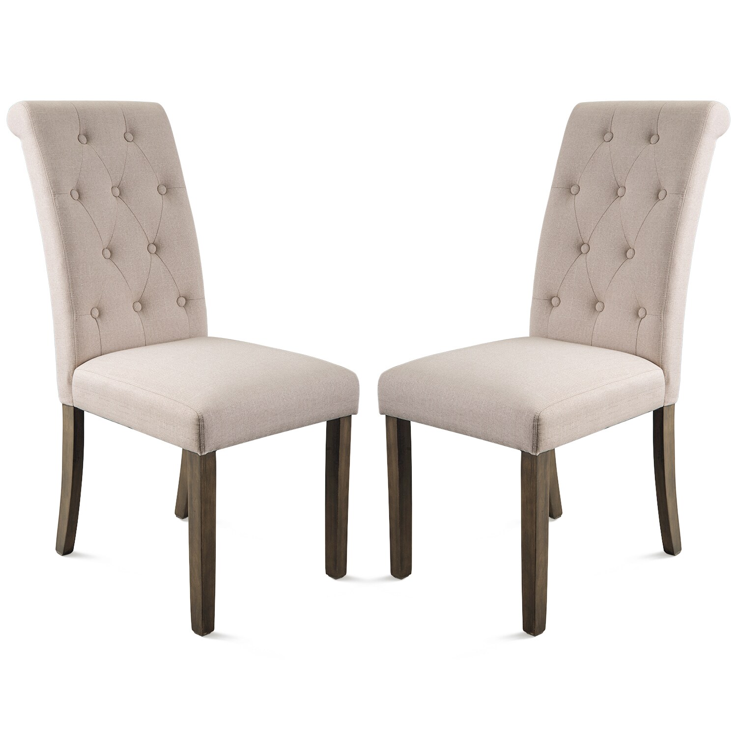 CASAINC OF-SG000109AAA Dining Chair Contemporary/Modern Linen Upholstered Dining Side Chair (Wood Frame)