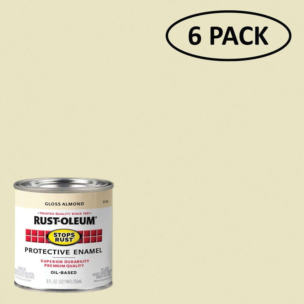 Rust-Oleum 7770730SOS Stops Rust Gloss Almond Interior/Exterior Oil-based Industrial Enamel Paint ( Half-pint )