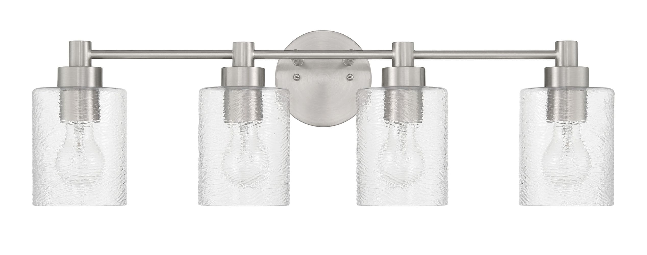 Craftmade Lyndsey 28.25-in 4 Light Brushed Nickel Transitional Bathroom Vanity light