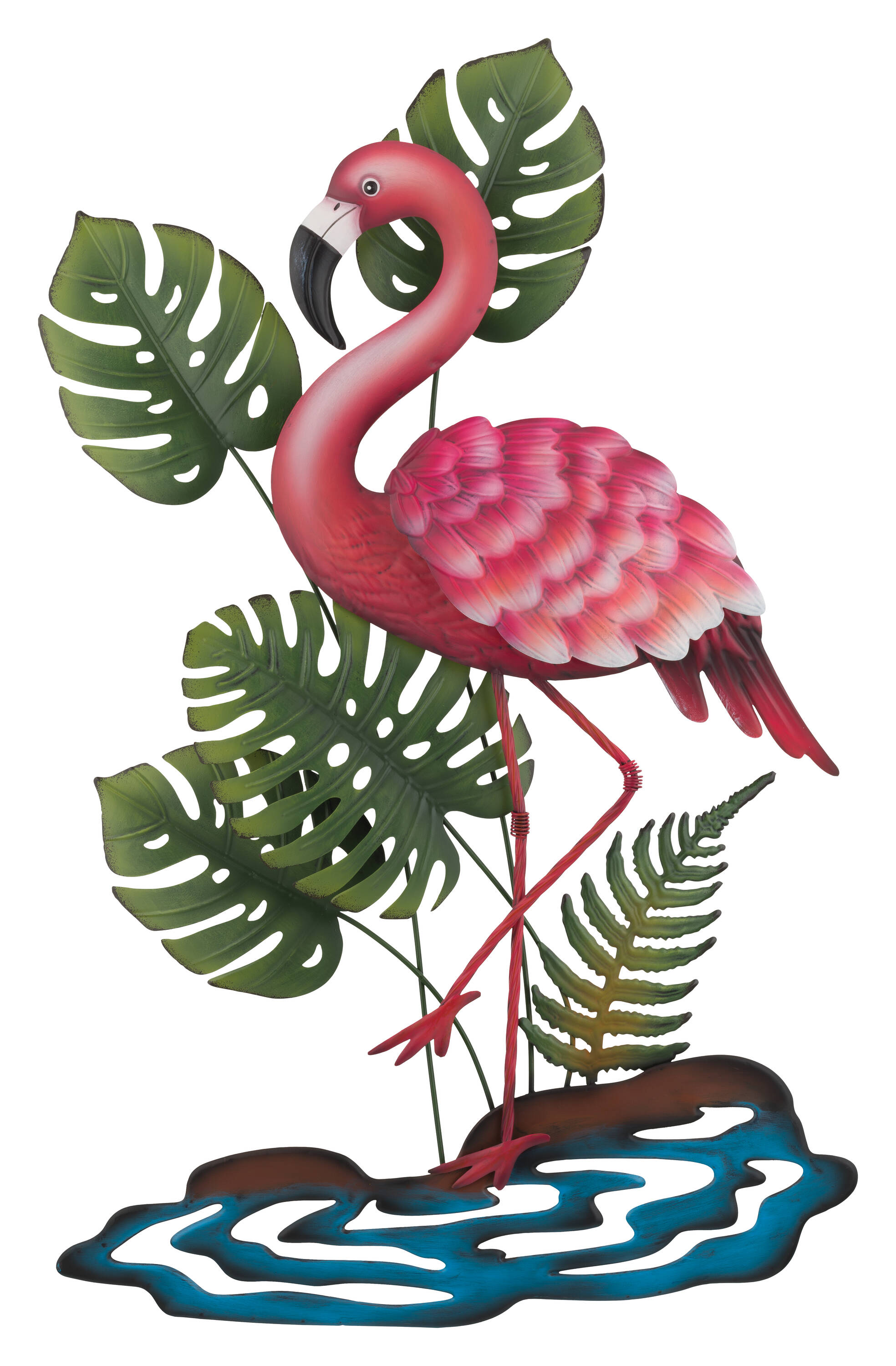 Regal Art & Gift 13818 1.5-in W x 32-in H Metal Flamingo Nature Wall accent