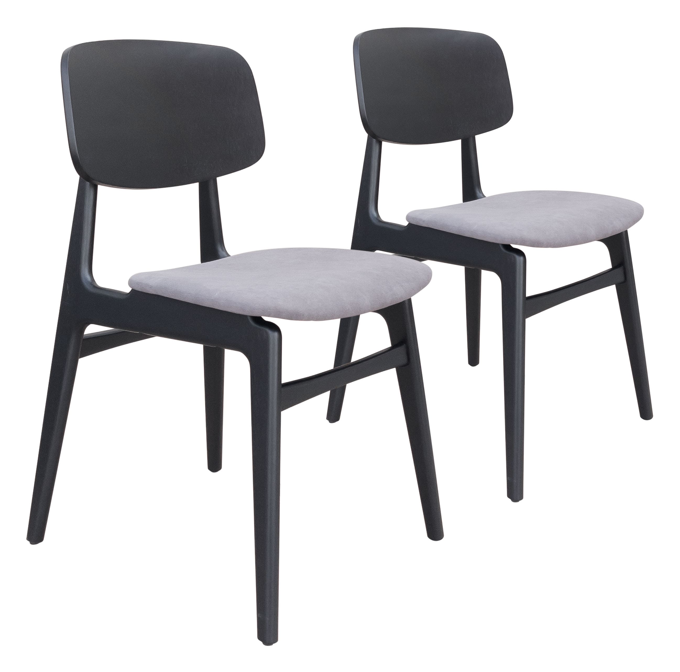 Zuo Modern 109212 Set of 2 Othello Contemporary/Modern Polyester Upholstered Side Chair (Wood Frame)