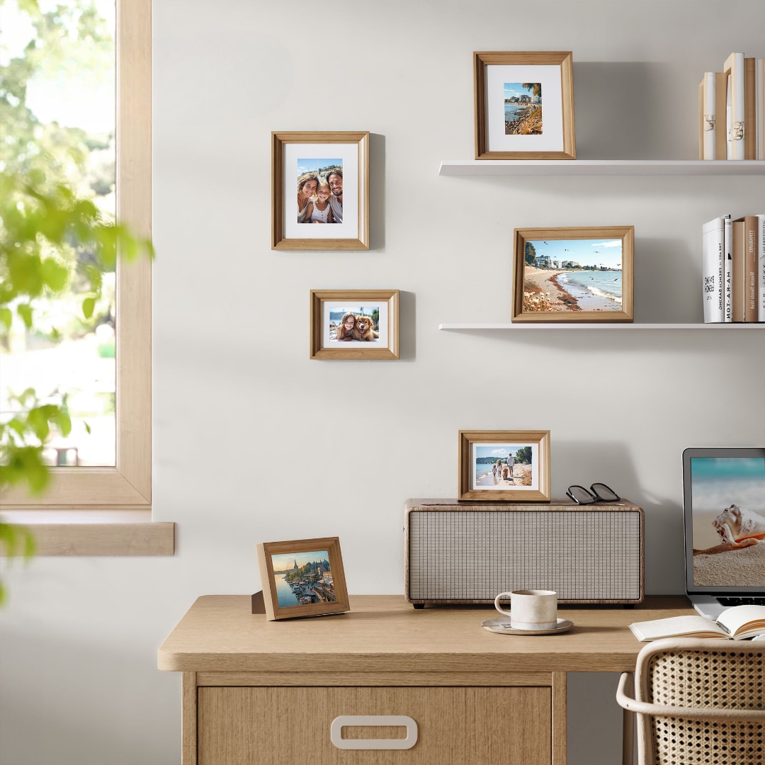 Slickblue Set of 3-MDF Picture Frames for Wall or Tabletop Display in ...