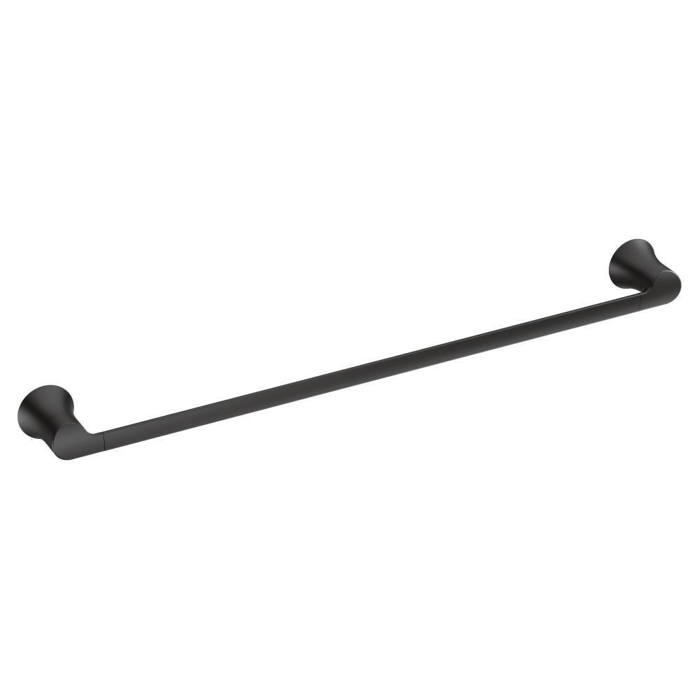 Moen Doux 24-in Matte Black Wall Mount Single Towel Bar in the Towel ...