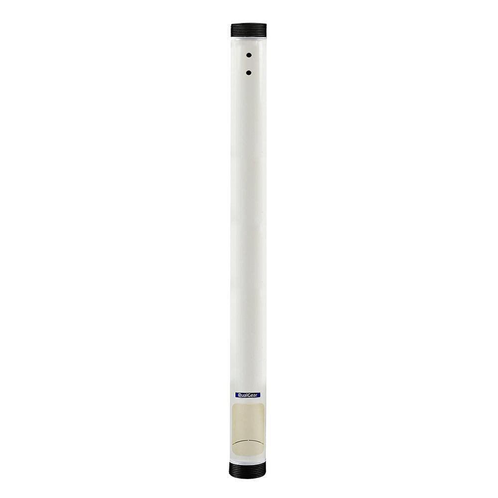 QualGear QG-PRO-PM-2FT-W Pro-Av 1.5-in NPT Threaded Pipe, 2-Ft Length, White