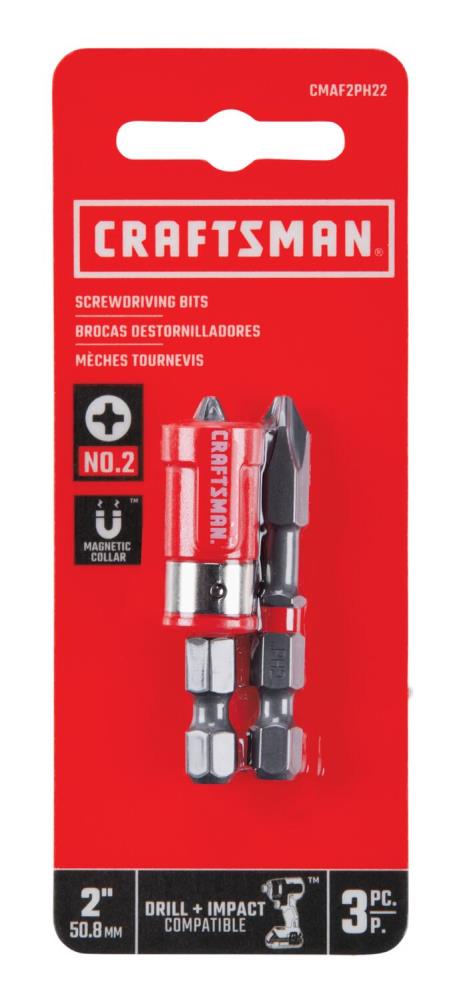 CRAFTSMAN 2-in #2 Phillips Screwdriver Bit (2-Piece) in the