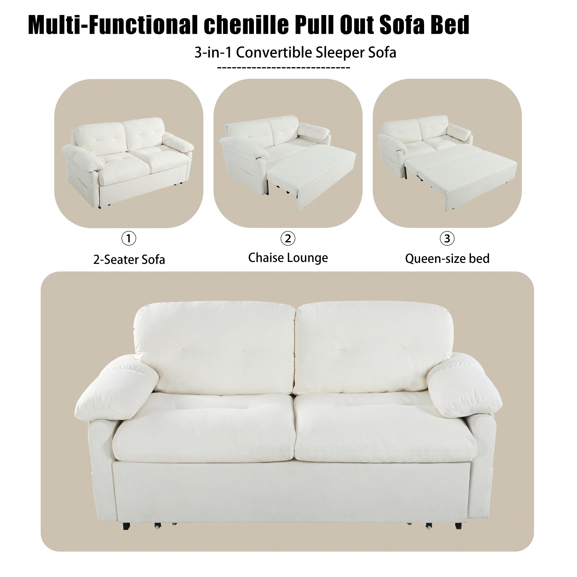 SINOFURN SYA010285WT Sofas-Loveseats - View #5