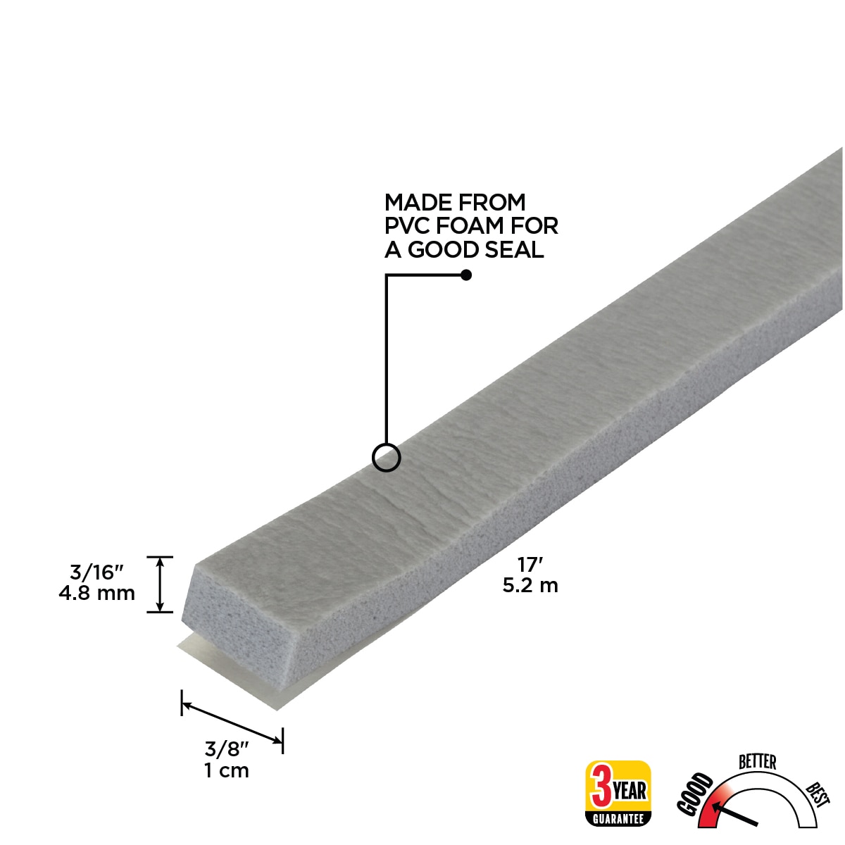 Hollyseal® Low Densiry Good Compression PVC Foam Strip