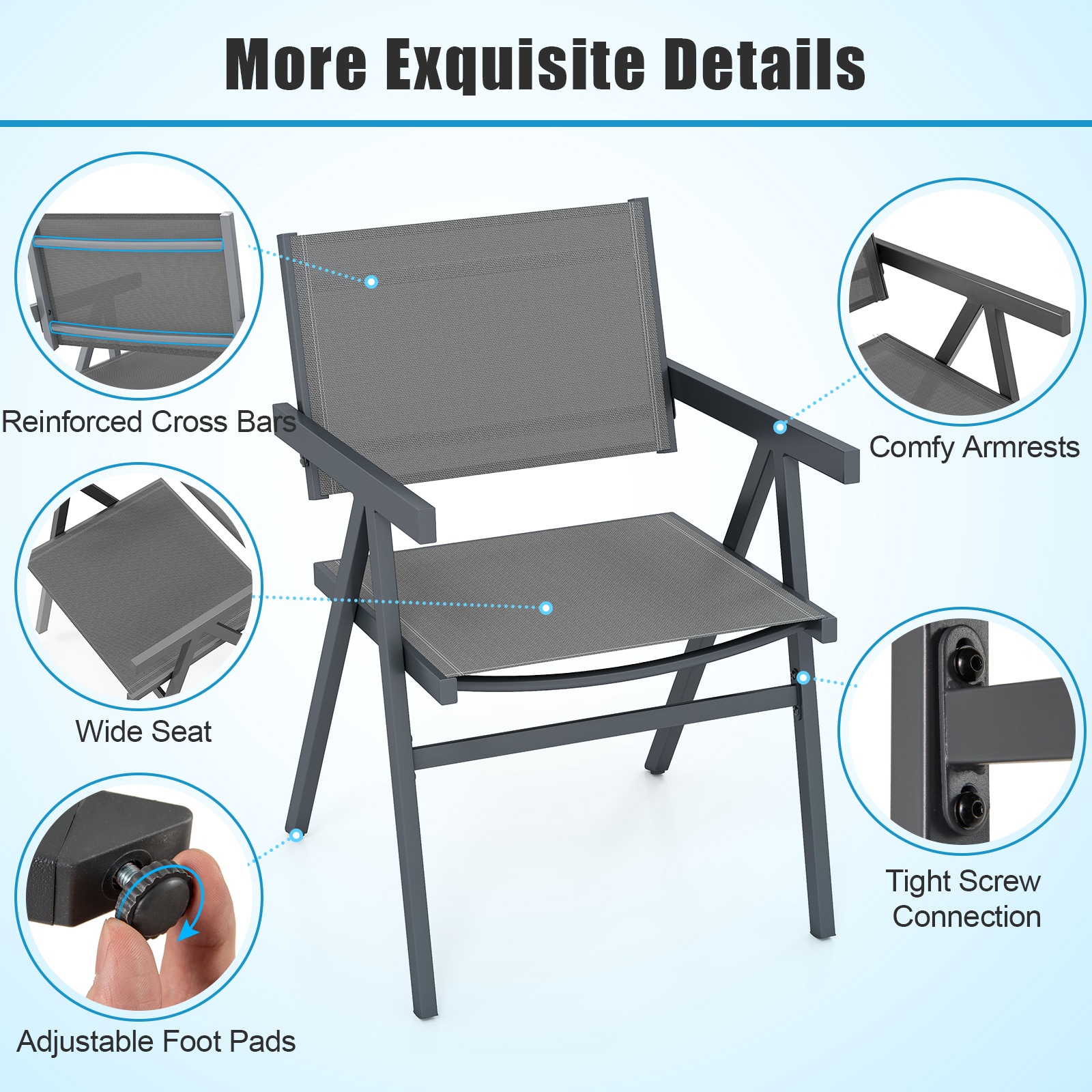 YERIVA O12411GR2DH Patio-Chairs - View #7