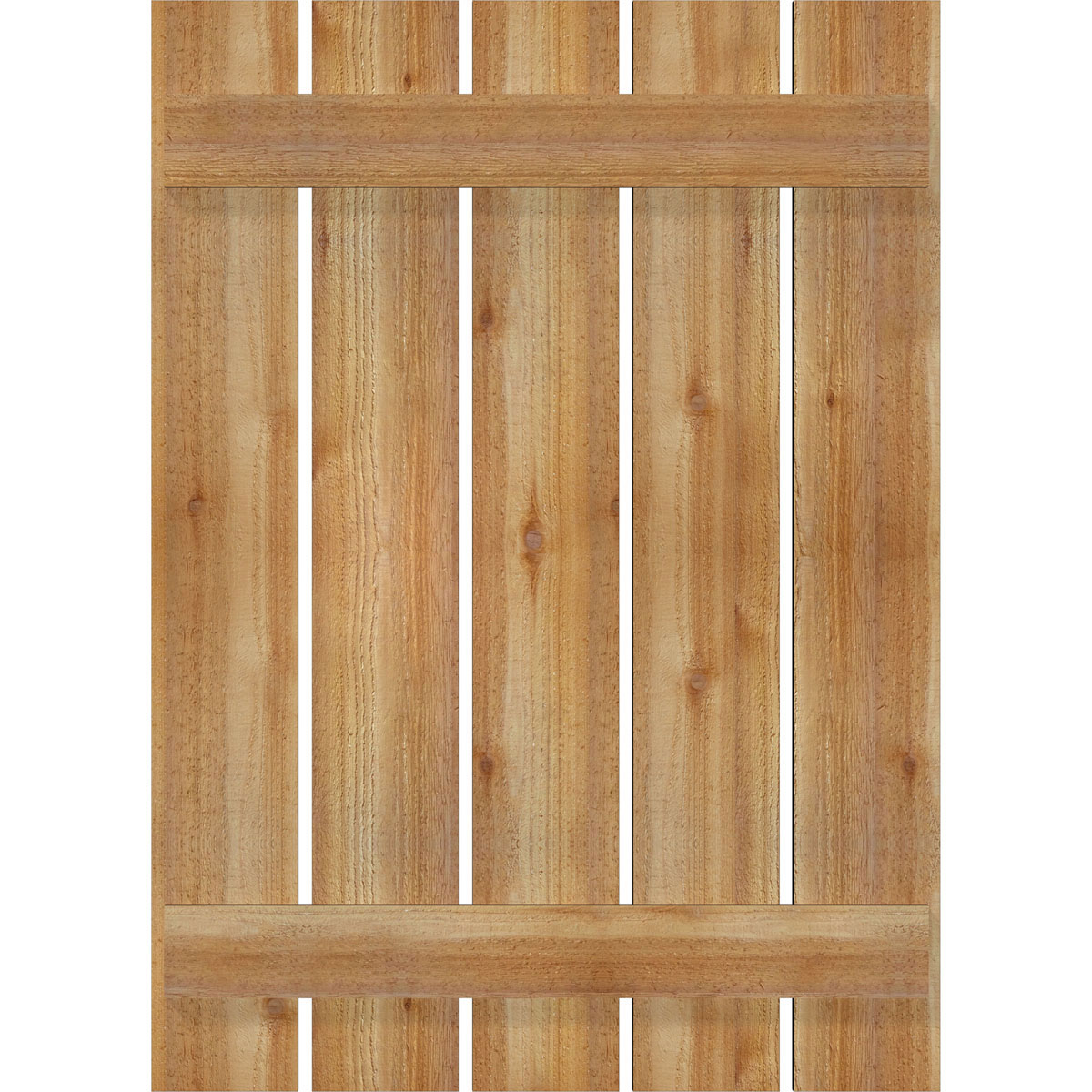 Ekena Millwork RBS06S29X040RWR 28.875-in W x 40-in H Unfinished Paintable/Stainable Board and batten Spaced Wood Exterior Shutters ( 2 -Pack )