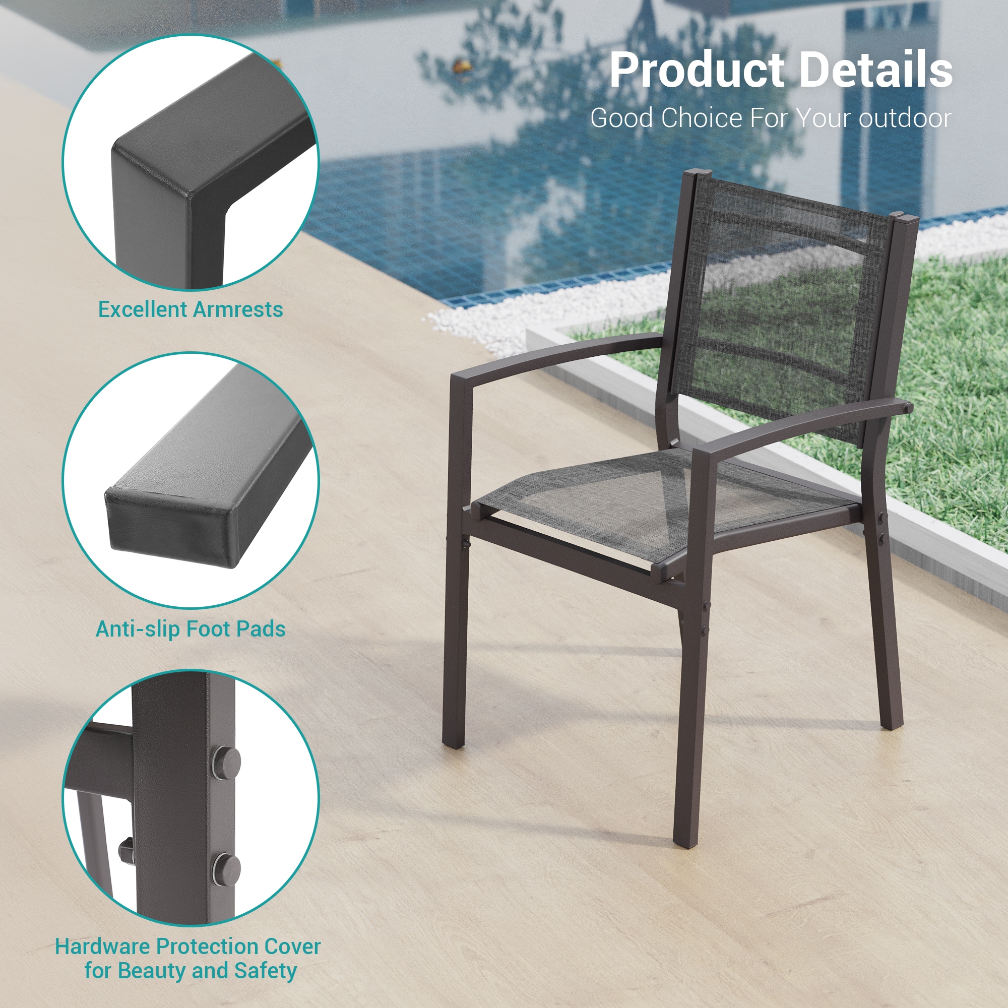 ACEGOSES LW-DS-265-TGY Patio-Conversation-Sets - View #8