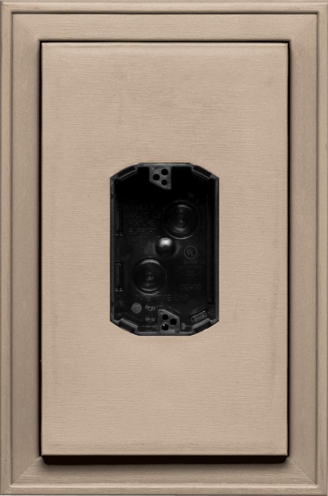 Builders Edge 130110020023 8.125-in x 12-in Wicker Vinyl Electrical Mounting Block
