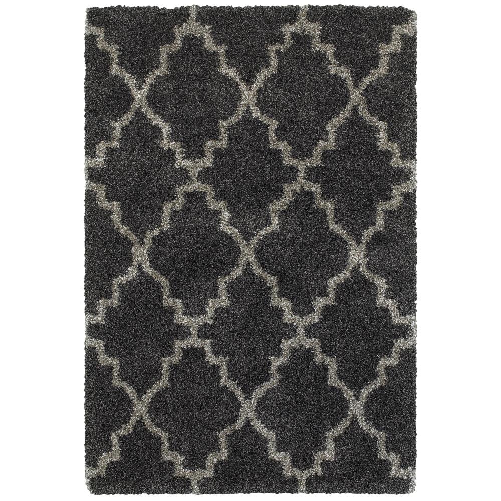 Archer Lane Trinity 2 x 8 Charcoal Indoor Geometric Runner Rug in the Rugs  department at