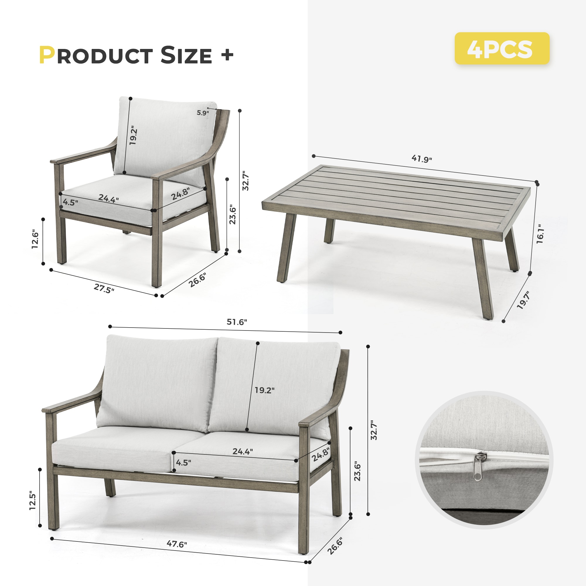  CP-SF4-GG-D1-WL2 Patio-Conversation-Sets - View #2