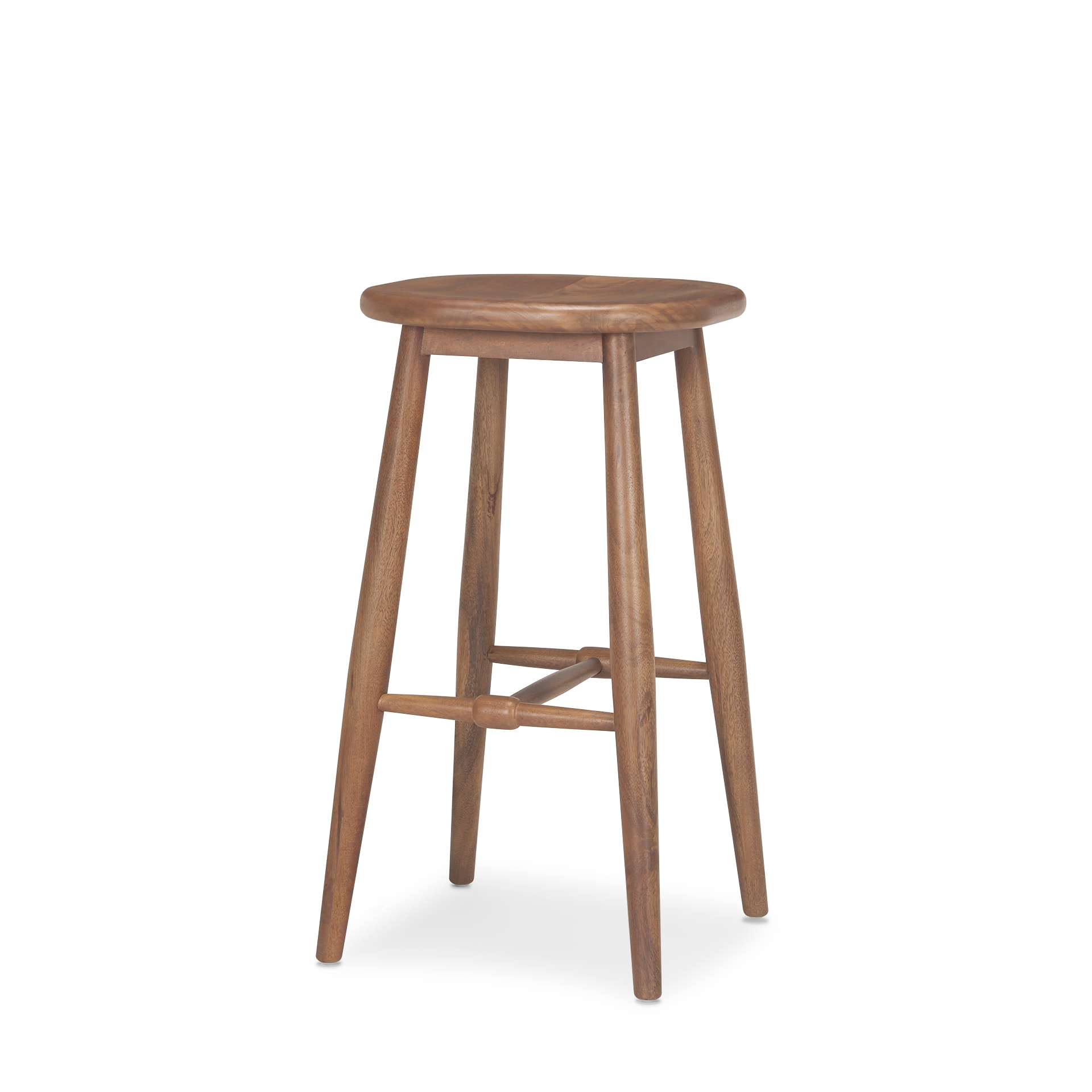 Mercana - Brown 30-in H Bar height Wood Bar Stool