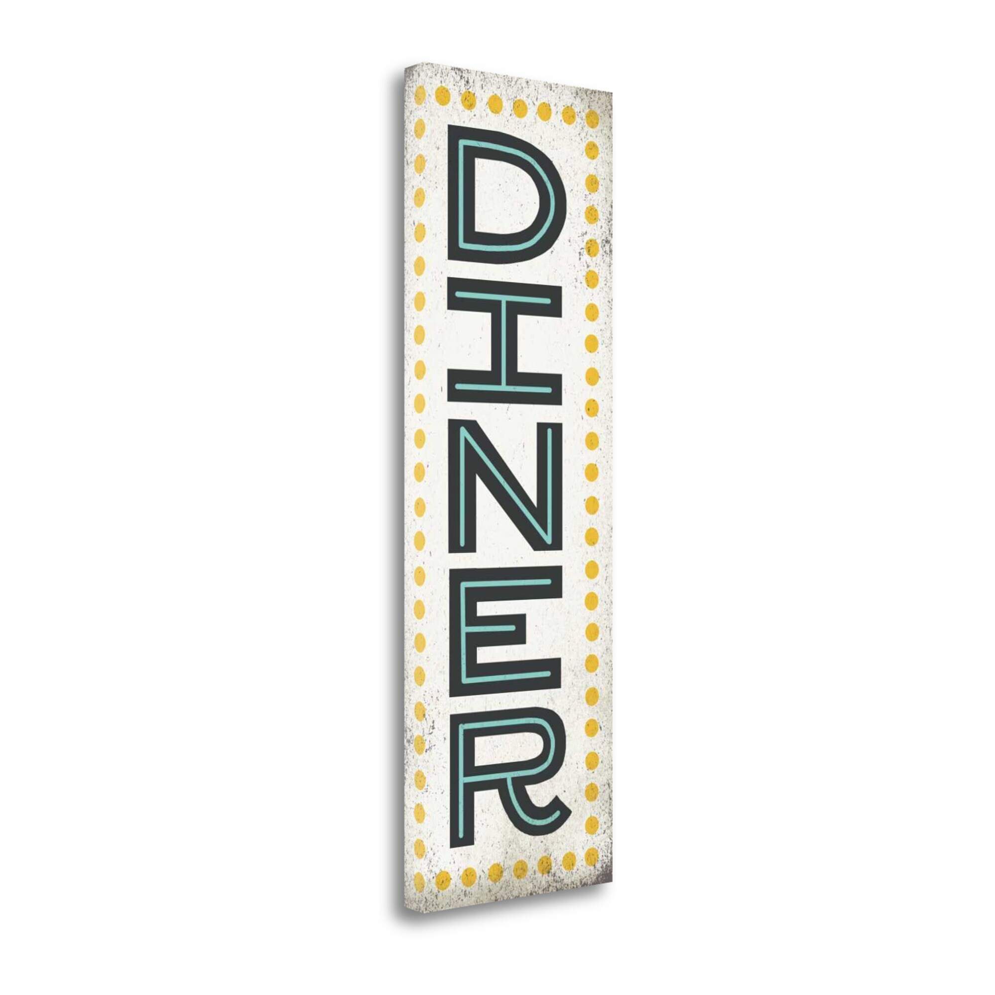 Tangletown Fine Art WA620381-1339C Retro Diner Sign Michael Mullan 39-in H x 13-in W Kitchen Print on Canvas