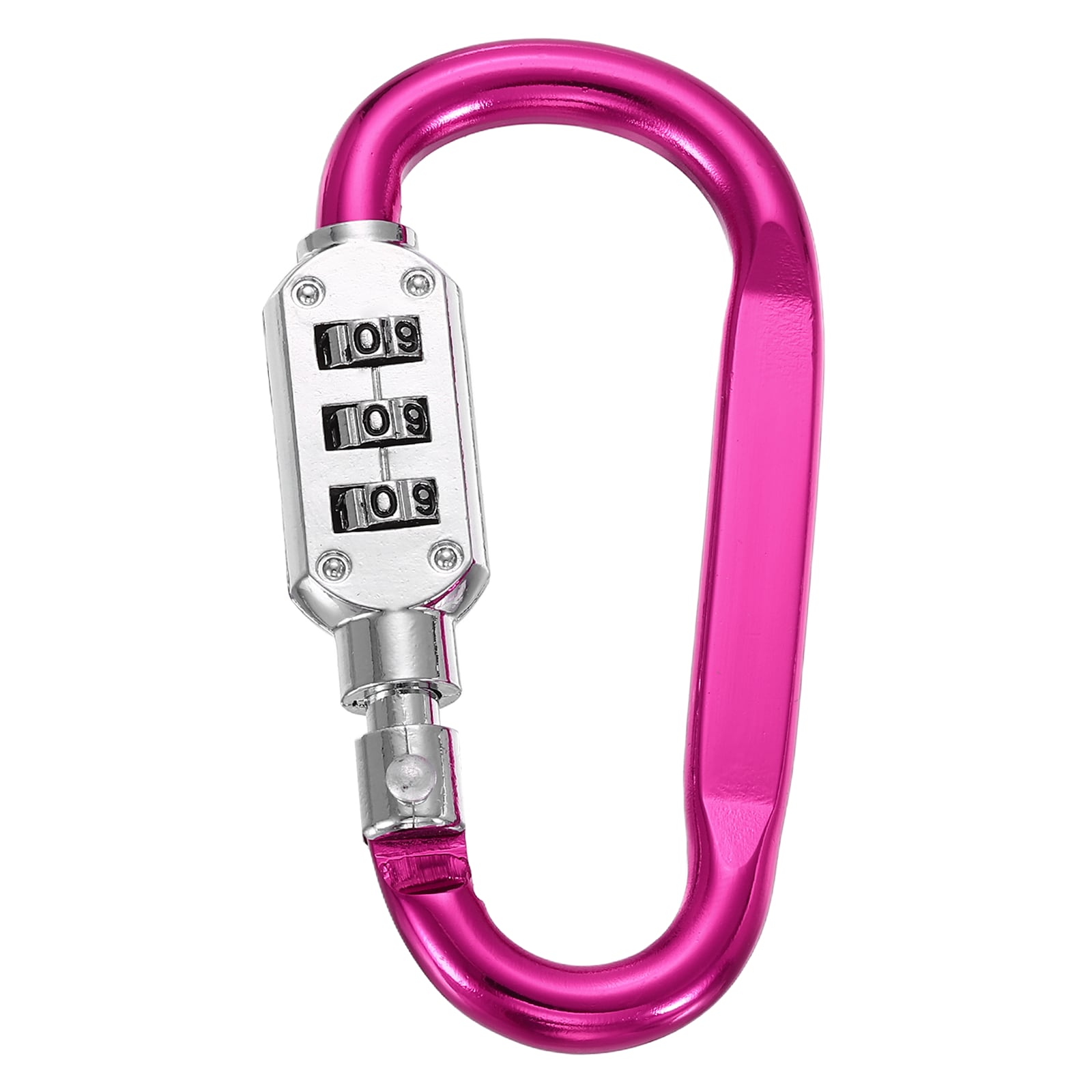 PATIKIL 3inch Combination Locks 3 Digit Locking Combination Clip Combo D-Ring Lock for Suitcase Luggage Travel Baggage Backpack Cable Loop Helmet Chain Link Rose Red