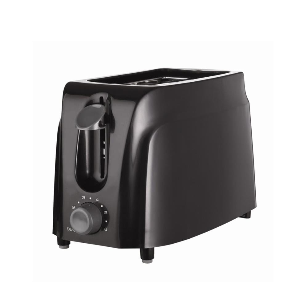 Black & Decker 2-Slice Toaster with Extra Wide Slot Push-Button Functions,  Shade Selector and Swing-Down Crumb Tray, Black/Stainless Steel