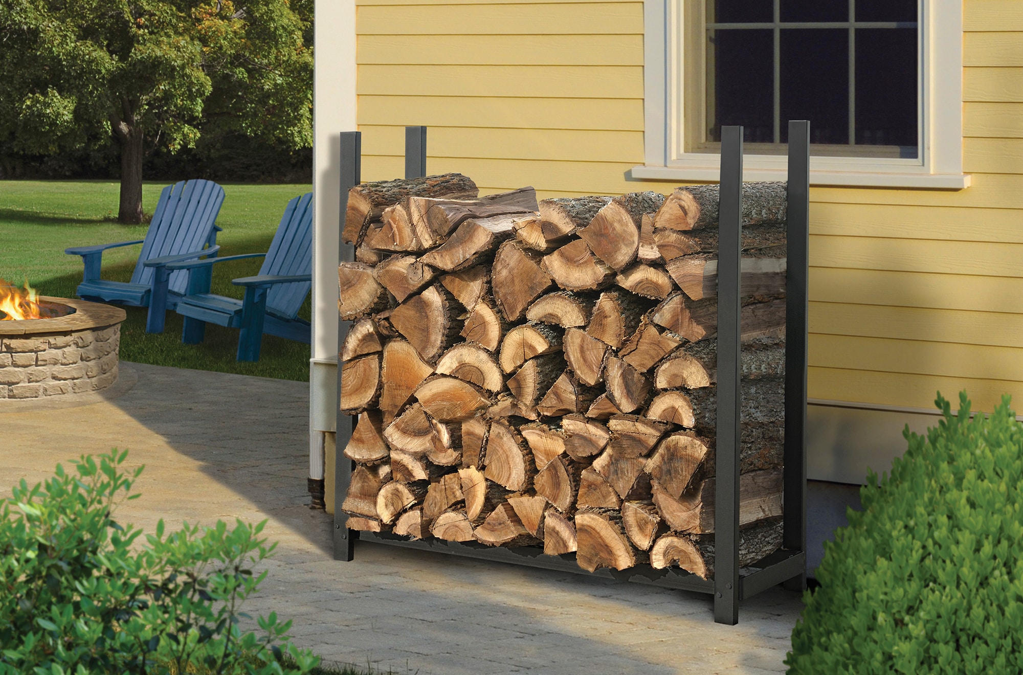 ShelterLogic 90471 49.5-in x 14.2-in x 49.7-in Steel Quarter cord firewood rack