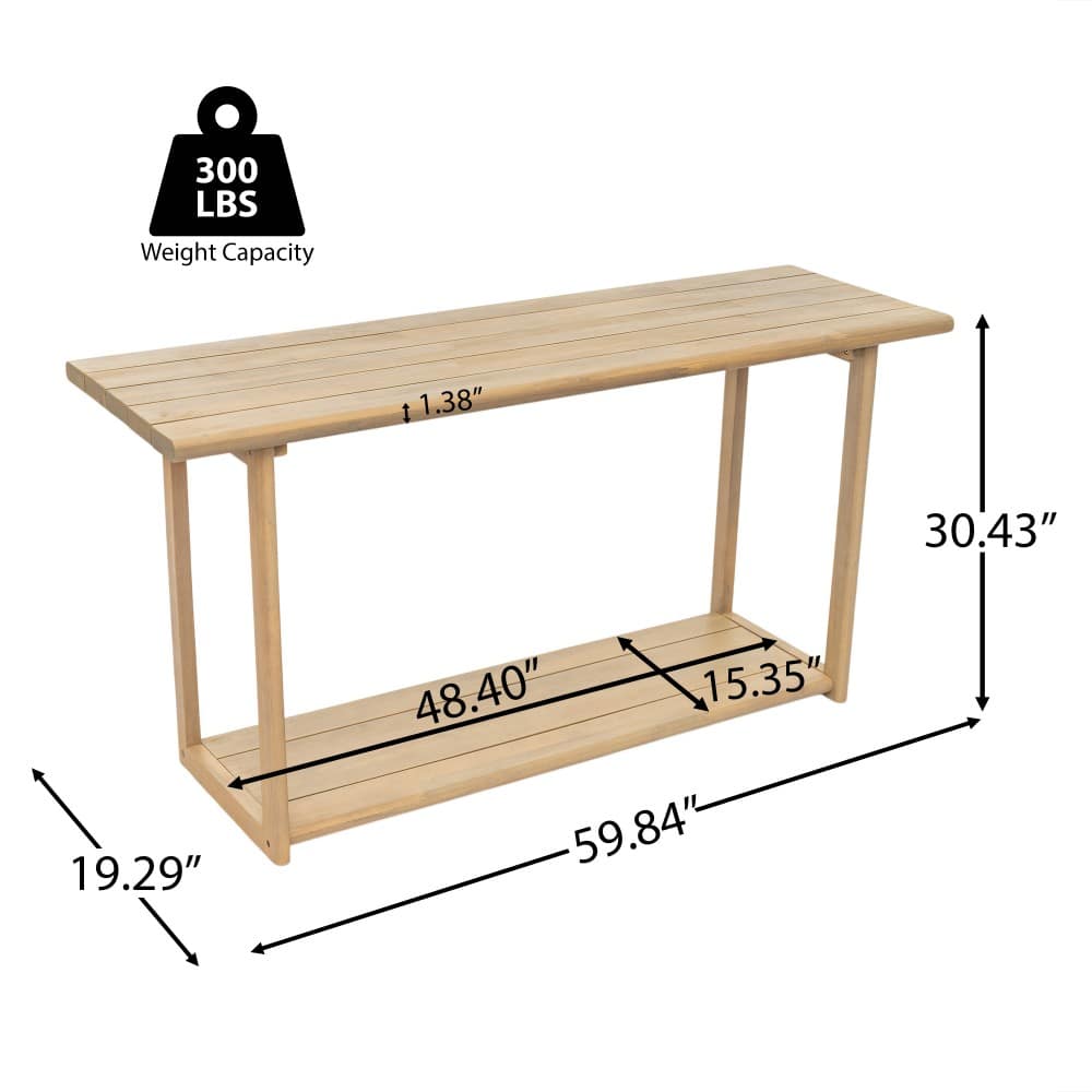 Coolbibila ANTON-CONSOLE-TEAK Console-Sofa-Tables - View #3