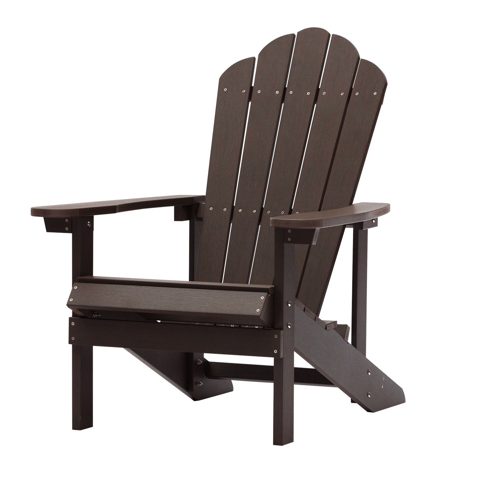 Maocao Hoom SM-T-34-CF Brown Composite material Frame Stationary Adirondack Chair with Slat Seat