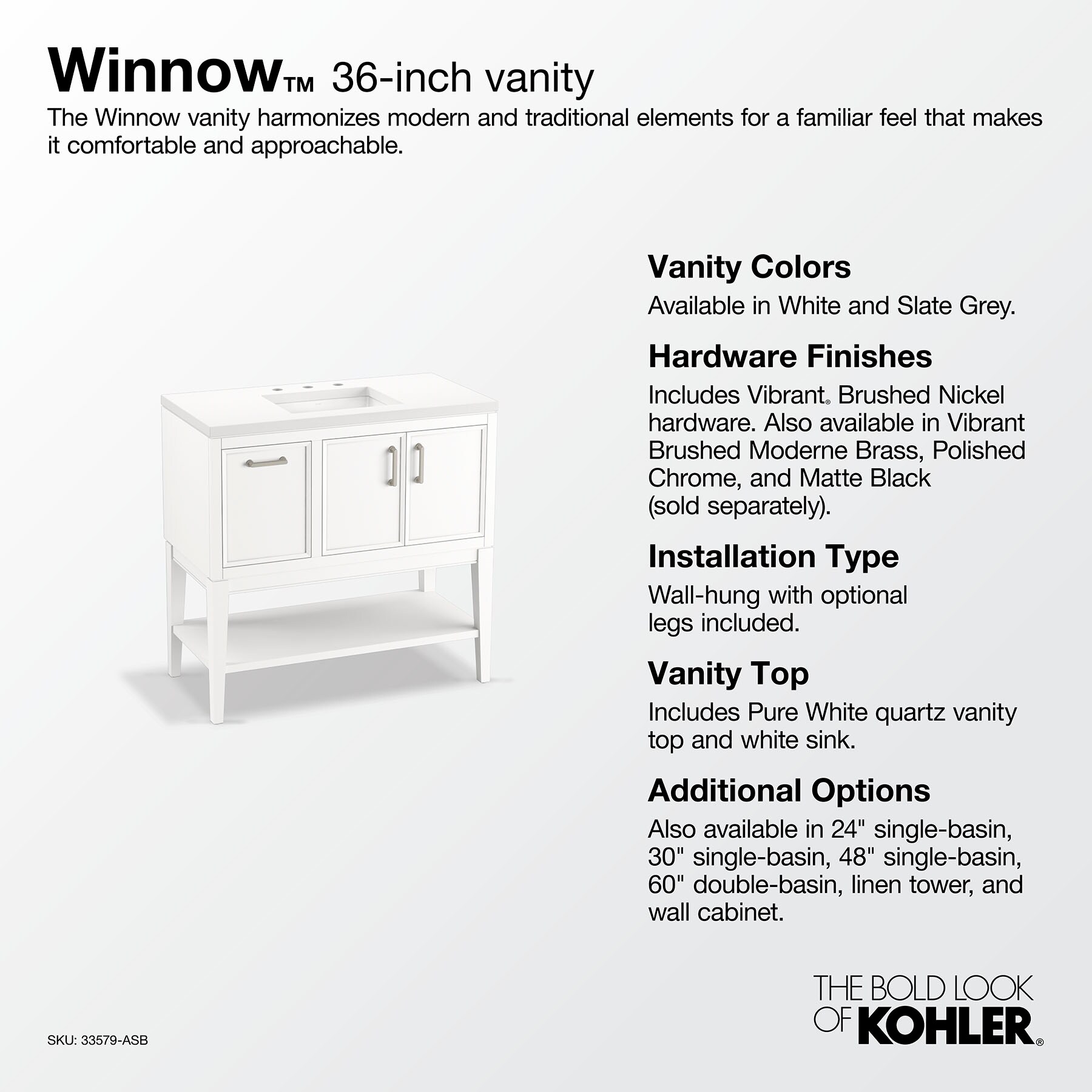 KOHLER 33579-ASB-0 Bath-Vanity-Combo - View #14