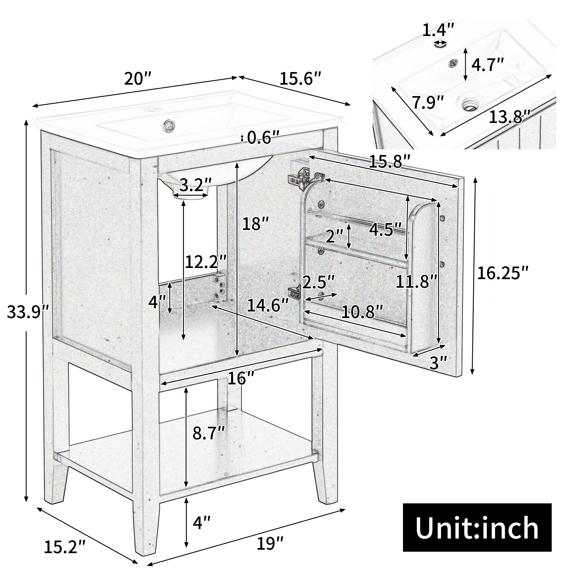 GDFStudio 347307 Bath-Vanity-Combo - View #7