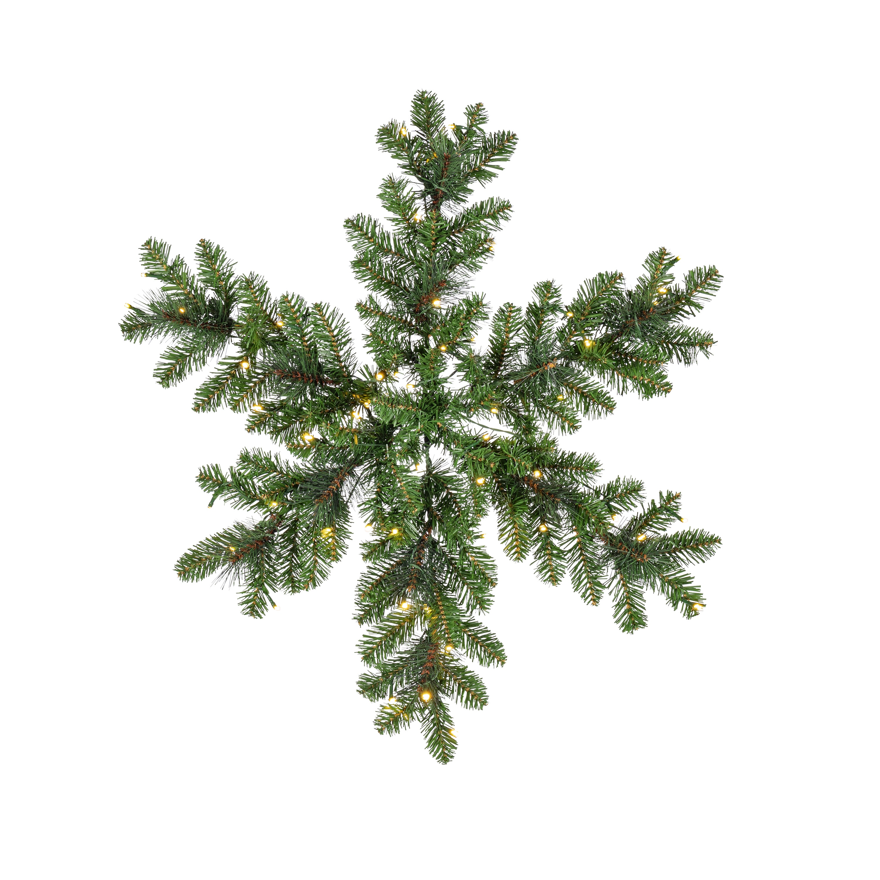Gerson International 458001CLEDEC 30-in Pre-lit Indoor/Outdoor Battery-operated Green Pine Artificial Christmas Wreath