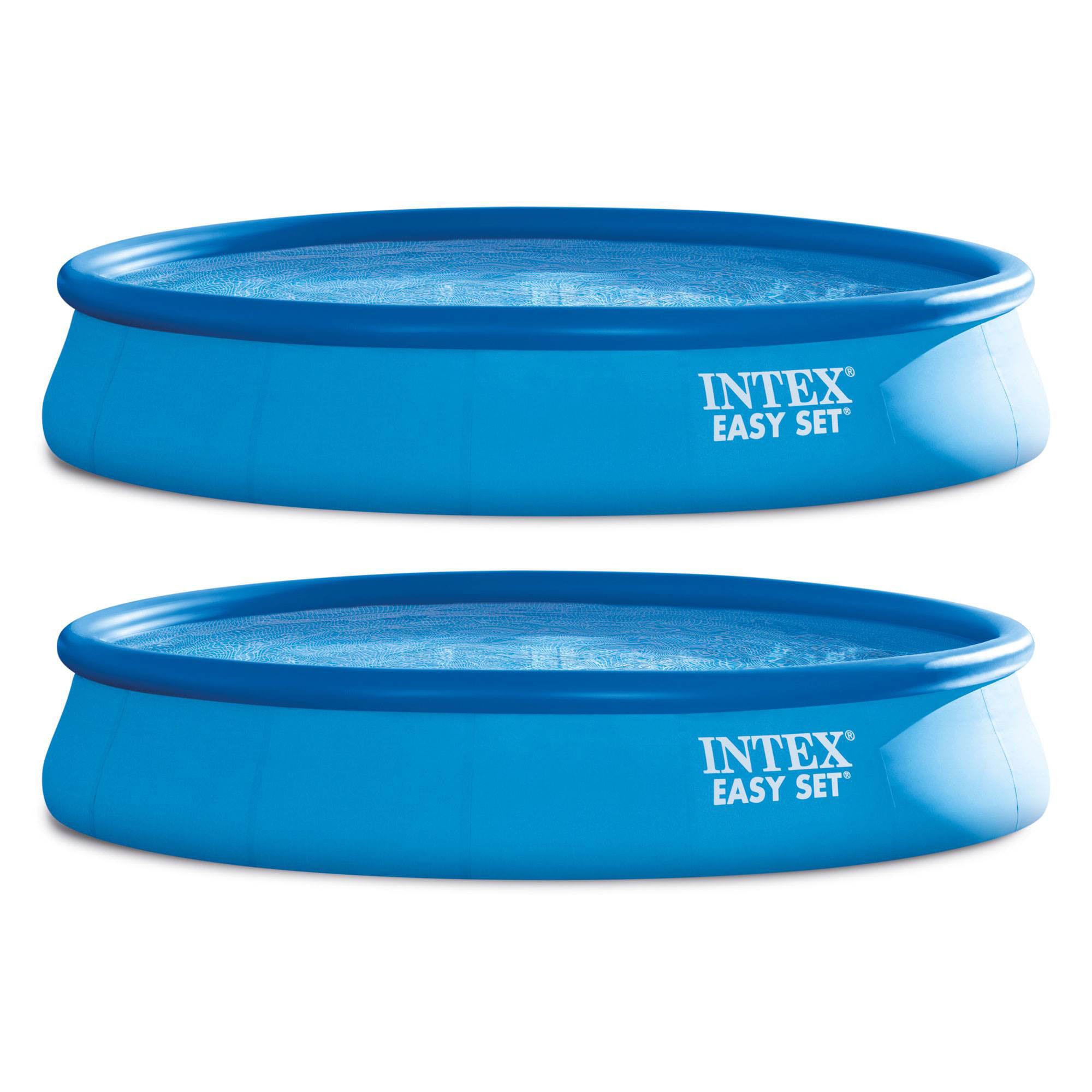 Intex 124740 Easy Set 15-Feet x 15-Feet x 33-Inches Inflatable top ring Round Above-Ground Pool with Filter Pump