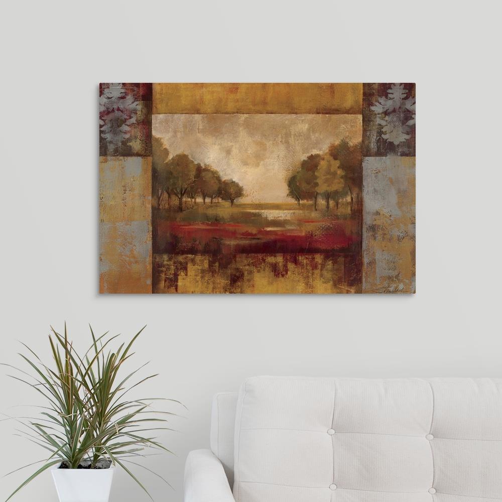 GreatBigCanvas Landscape in Gold by Silvia Vas 20-in H x 30-in W ...