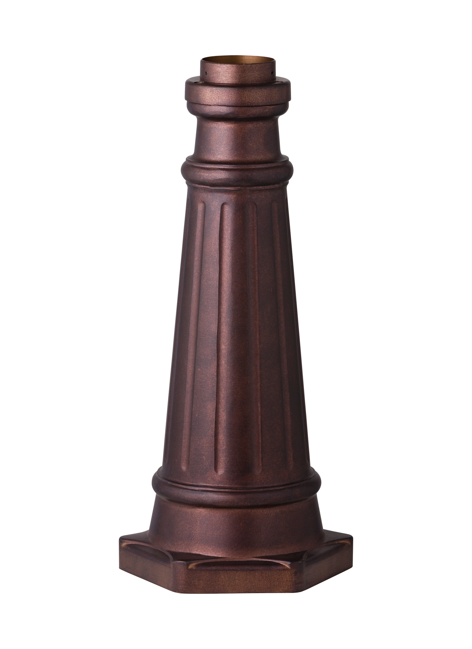 Generation Lighting POSTBASE-PTBZ Outdoor Post Base 19.5-in Patina Bronze Transitional Outdoor Post light