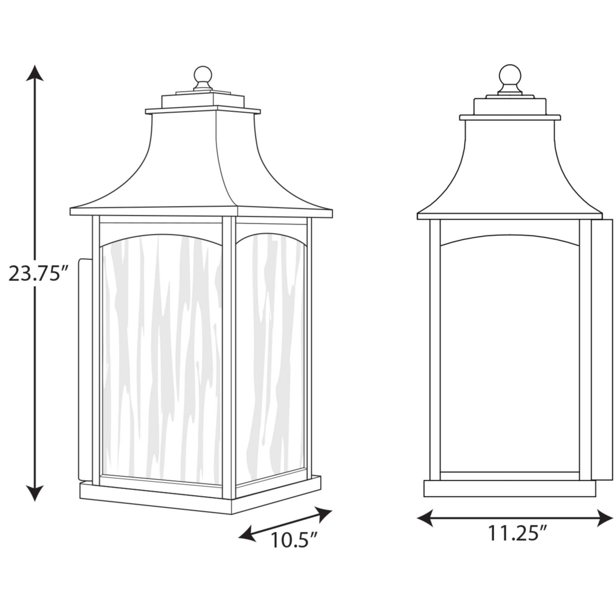 Maison Black Dimmable French Country Wall Lantern