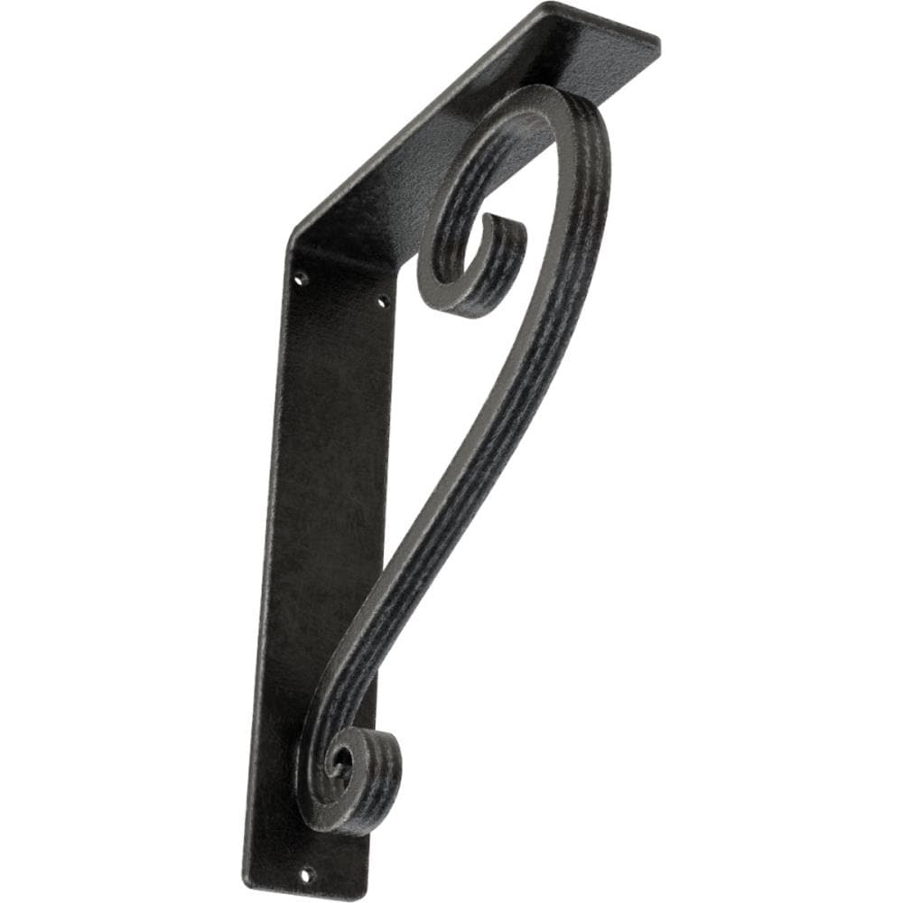 Ekena Millwork BKTM02X07X10TEDAPW Edwards 7.5-in x 2-in x 10-in Gray Wrought iron Mounting bracket