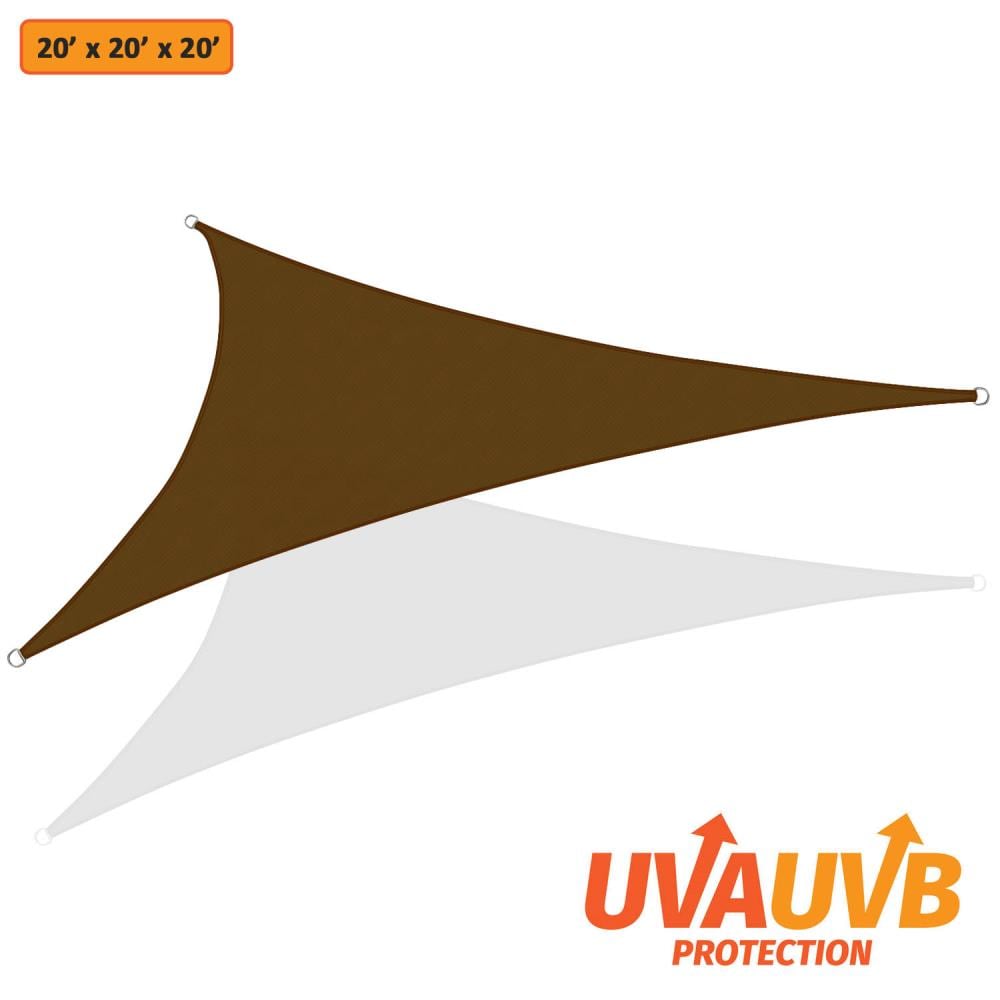 KHOMO GEAR GER-1119 20-ft x 20-ft Brown Shade sail