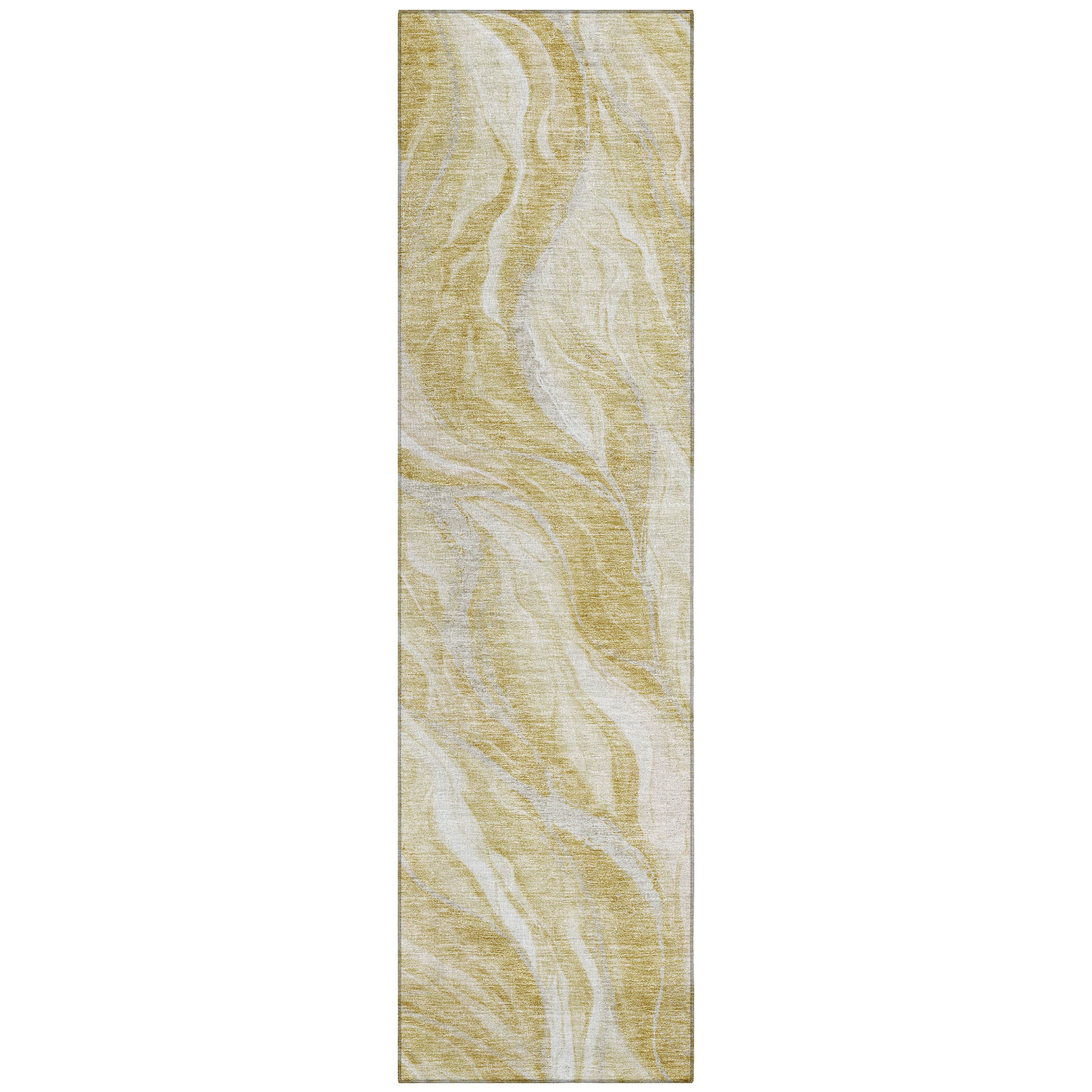 Addison Rugs ACN720GO2X8 Chantille ACN720GO 2 x 7 (ft) Polyester Gold Rectangular Indoor/Outdoor Geometric Machine washable Area rug