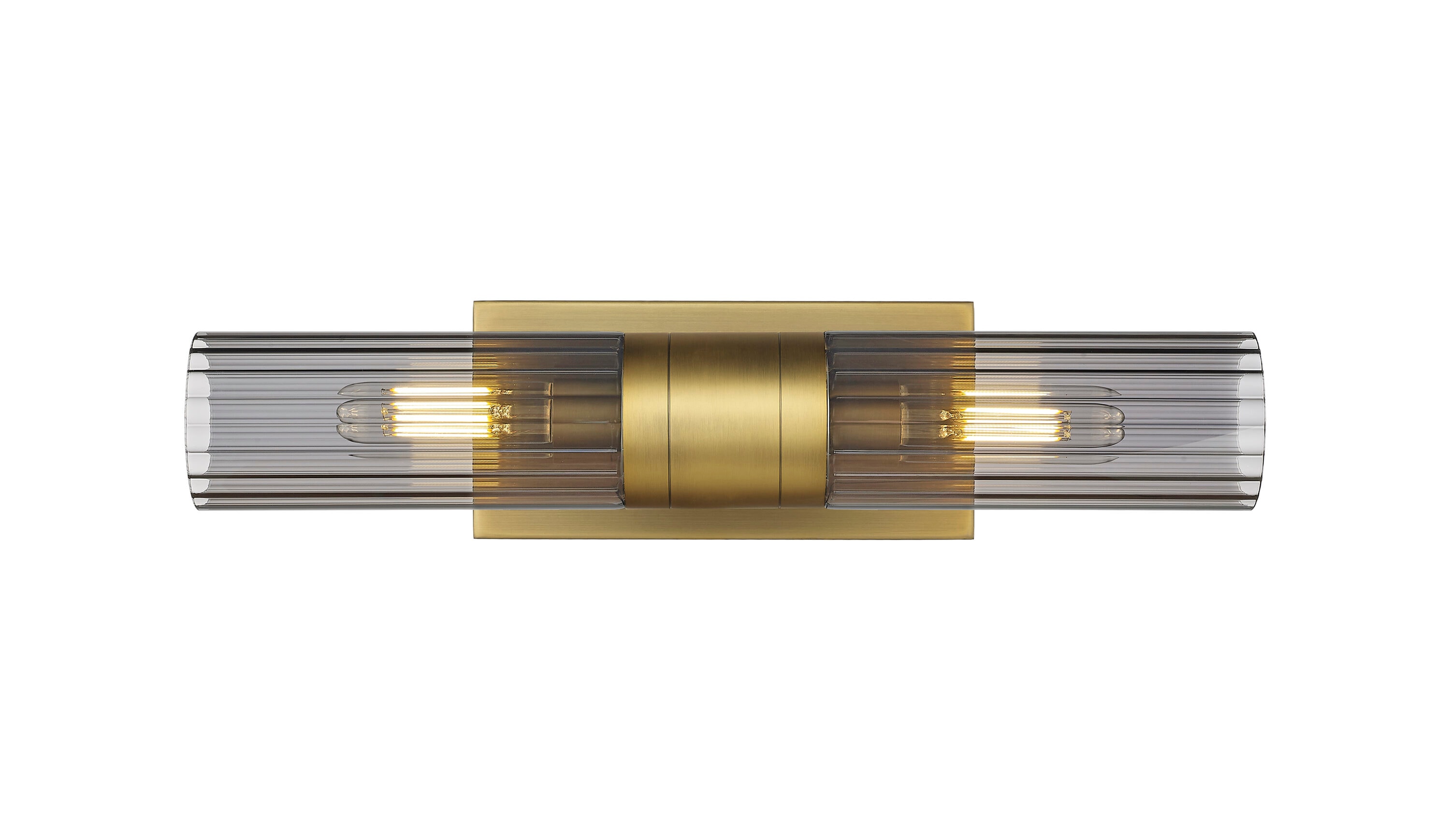 Innovations Lighting 429-2WL-BB-G429-8SM Empire 18.5-in 2 -Light Brushed Brass Industrial Vanity light bar