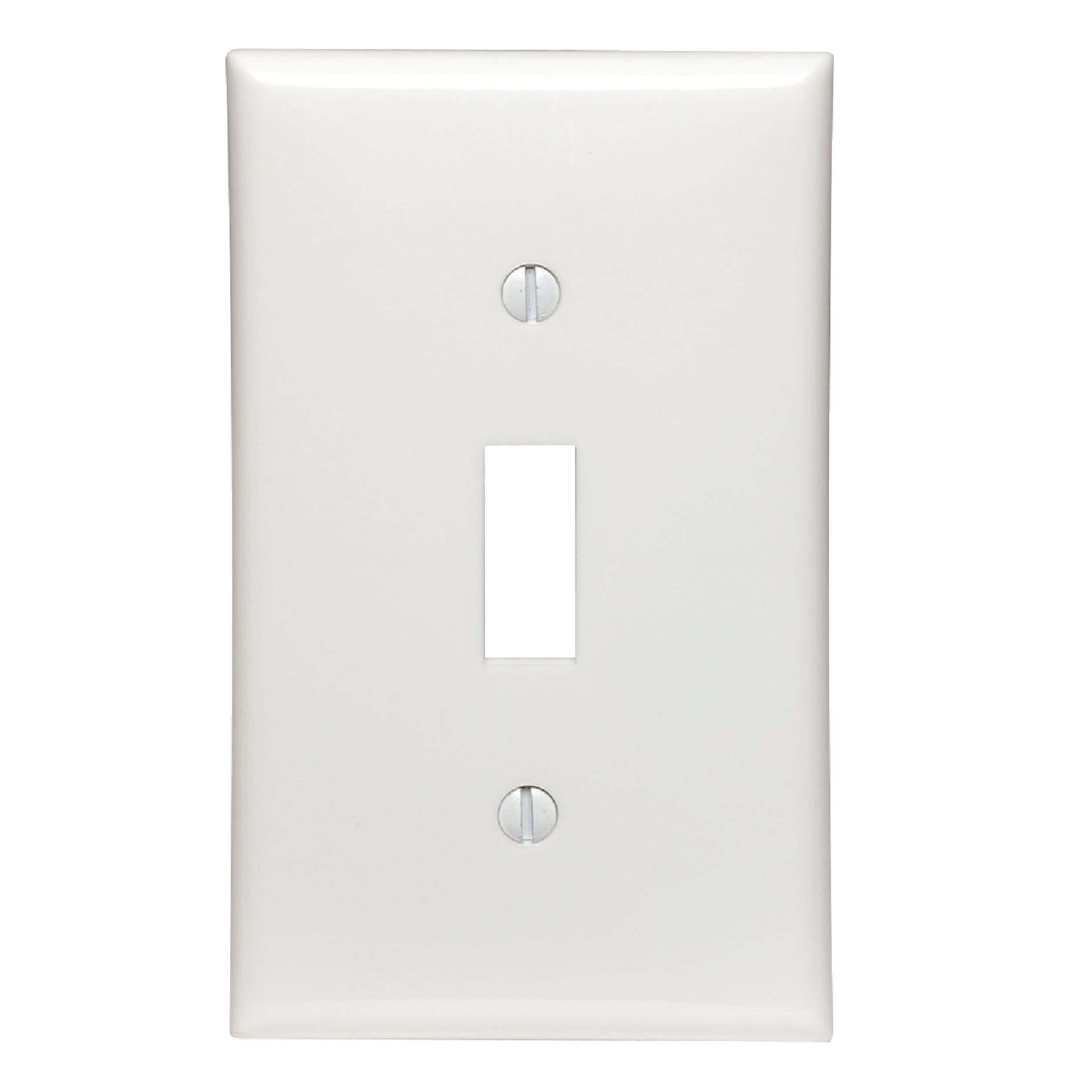 Leviton  1-Gang Toggle Device Switch Wallplate - Durable Thermoplastic Nylon White Finish