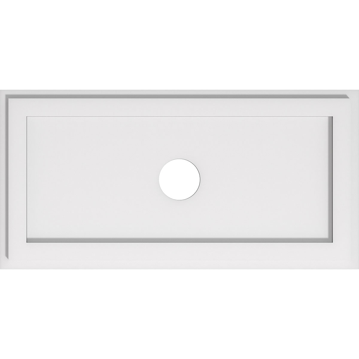 Ekena Millwork CMP26X13RE-03000 Rectangle 26-Inches W x 13-Inches L Contemporary Unfinished PVC Whole Ceiling Medallion
