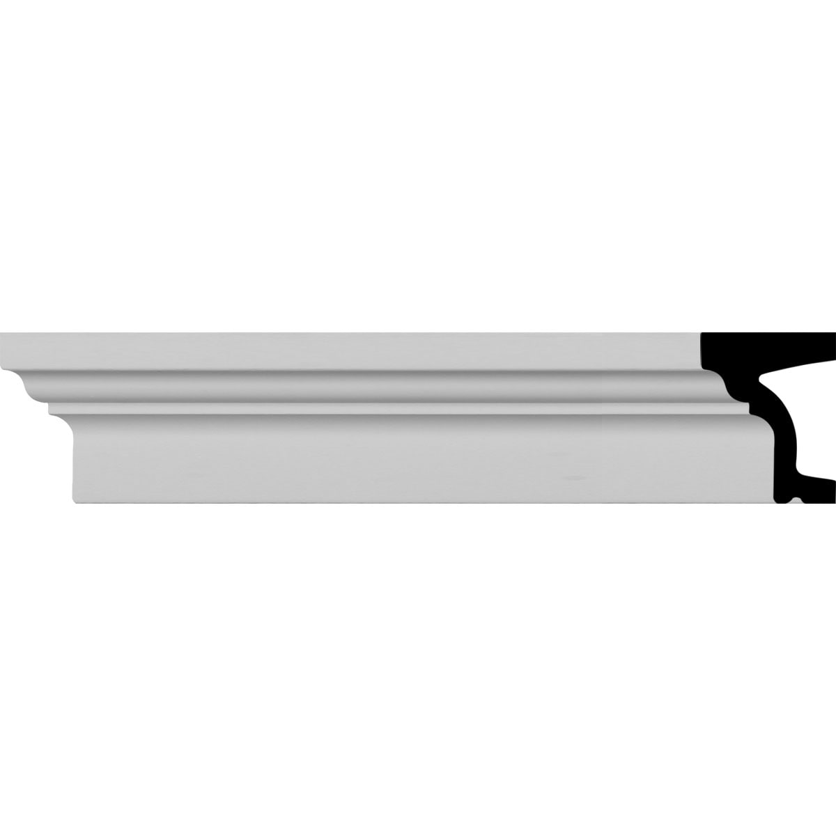 Ekena Millwork MLD05X04ST-CASE-8 Standard Moulding 5-in x 7-ft 10-1/2-in Primed Urethane Crown Moulding 8 -Pack