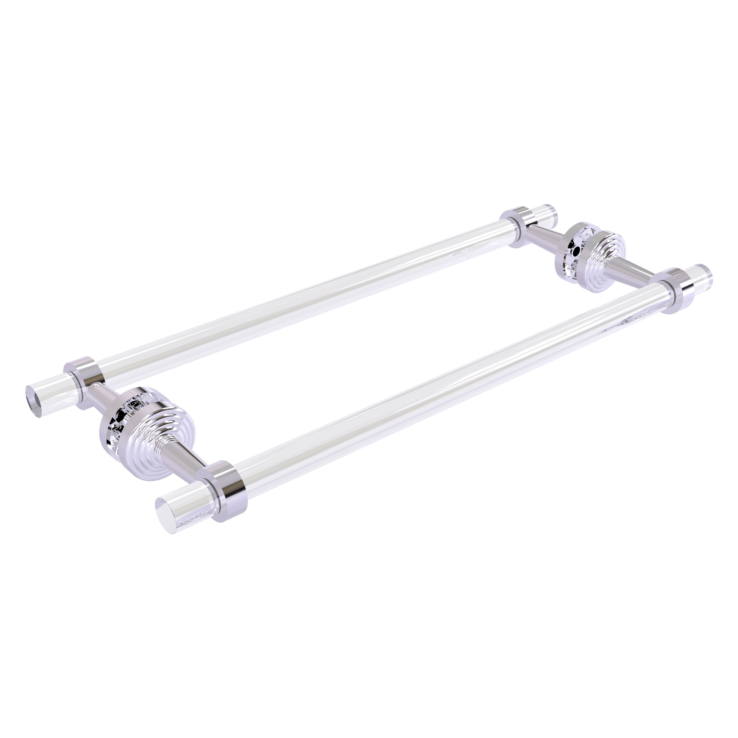 Allied Brass PB-41-BB-18-PC Pacific Beach 18-in double Polished Chrome Wall mount Double Towel Bar