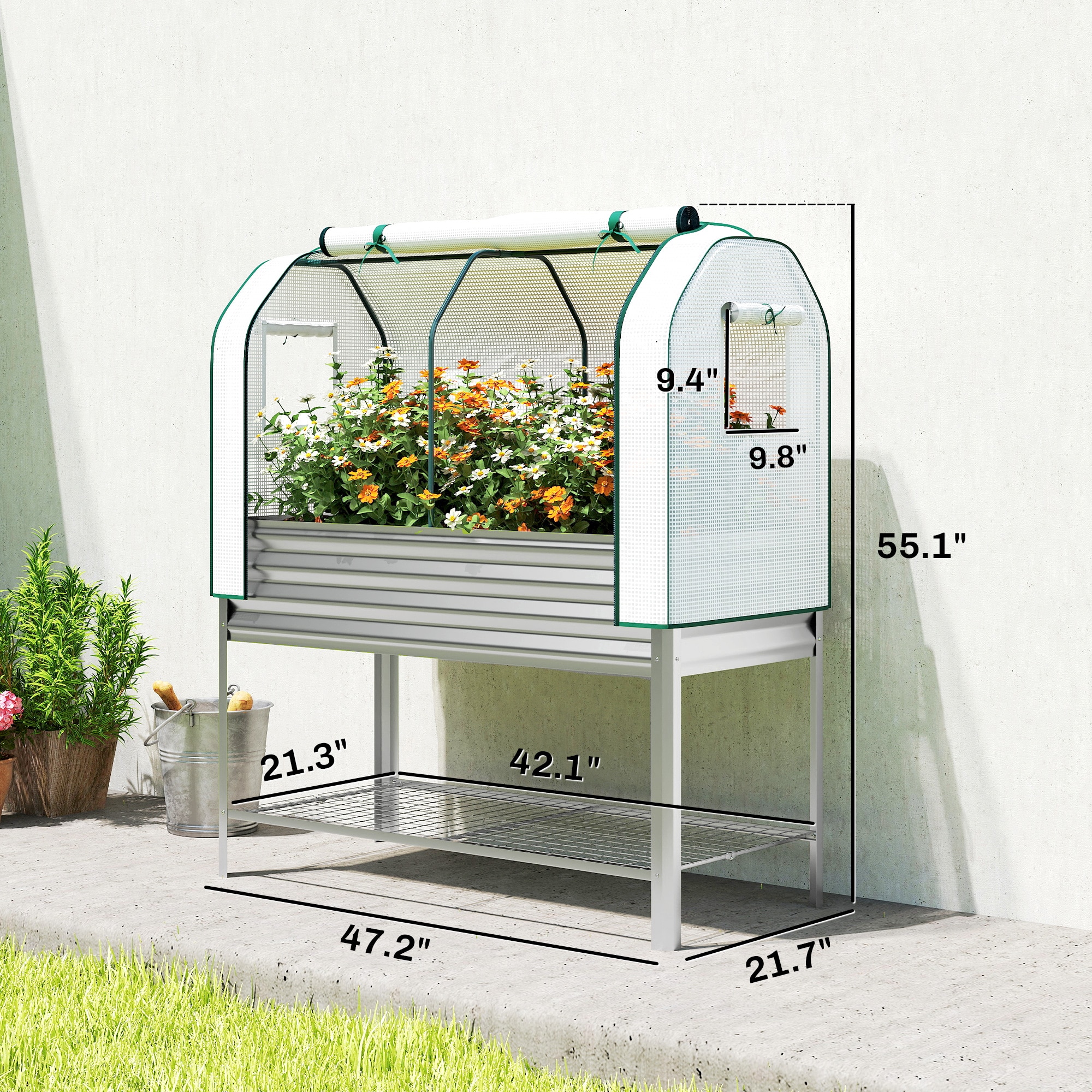 Outsunny 84H-563V00SR Raised-Planter-Boxes - View #4