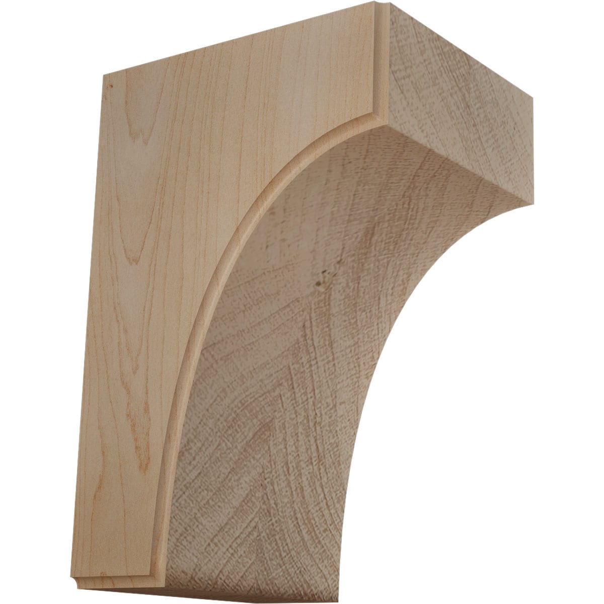 Ekena Millwork BKTW05X04X06CVMA Clarksville 5-1/4-in x 4-in x 6-in Maple Brown Wood Standard bracket