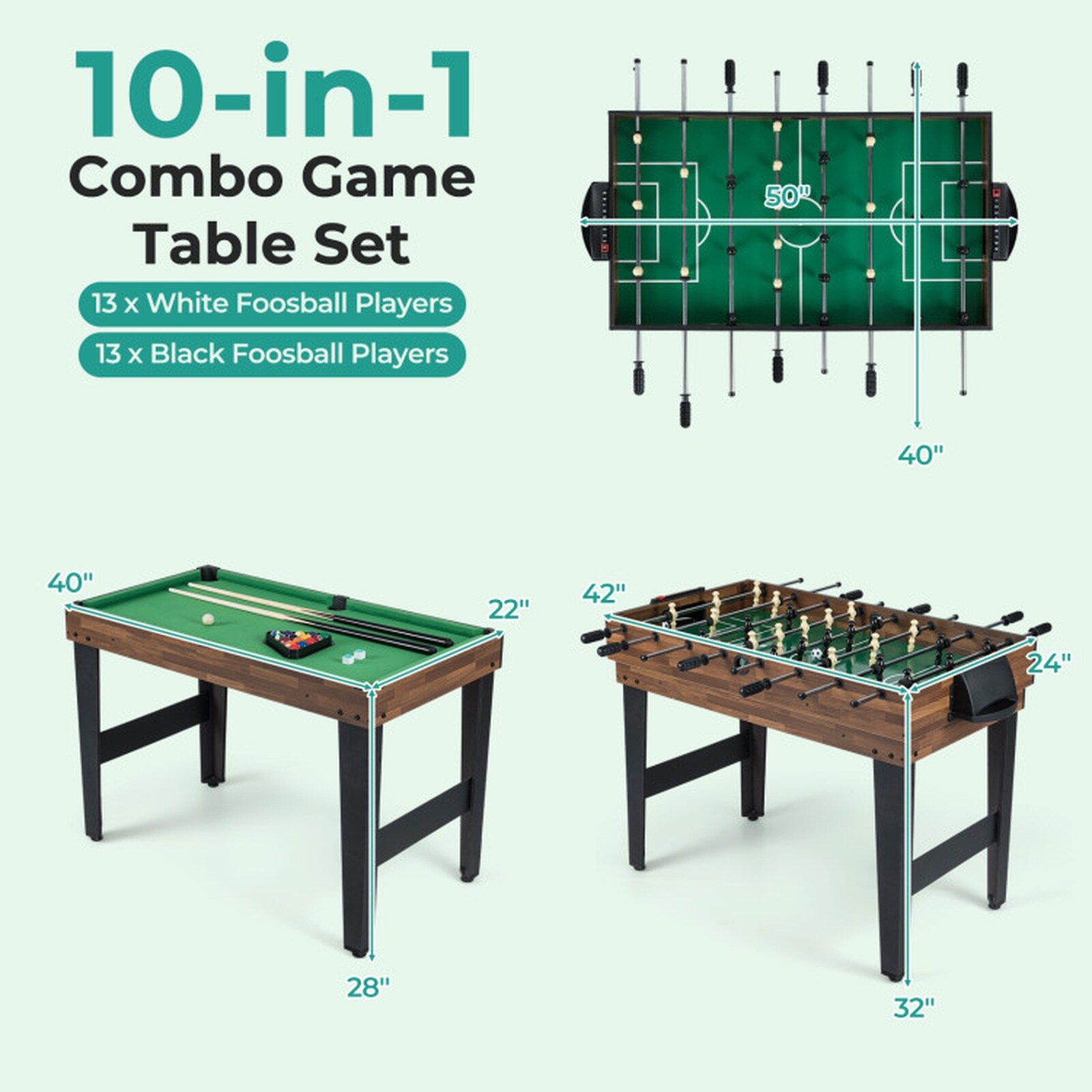 SUGIFT LW102SUGHY3214 Multi-Game-Tables - View #3