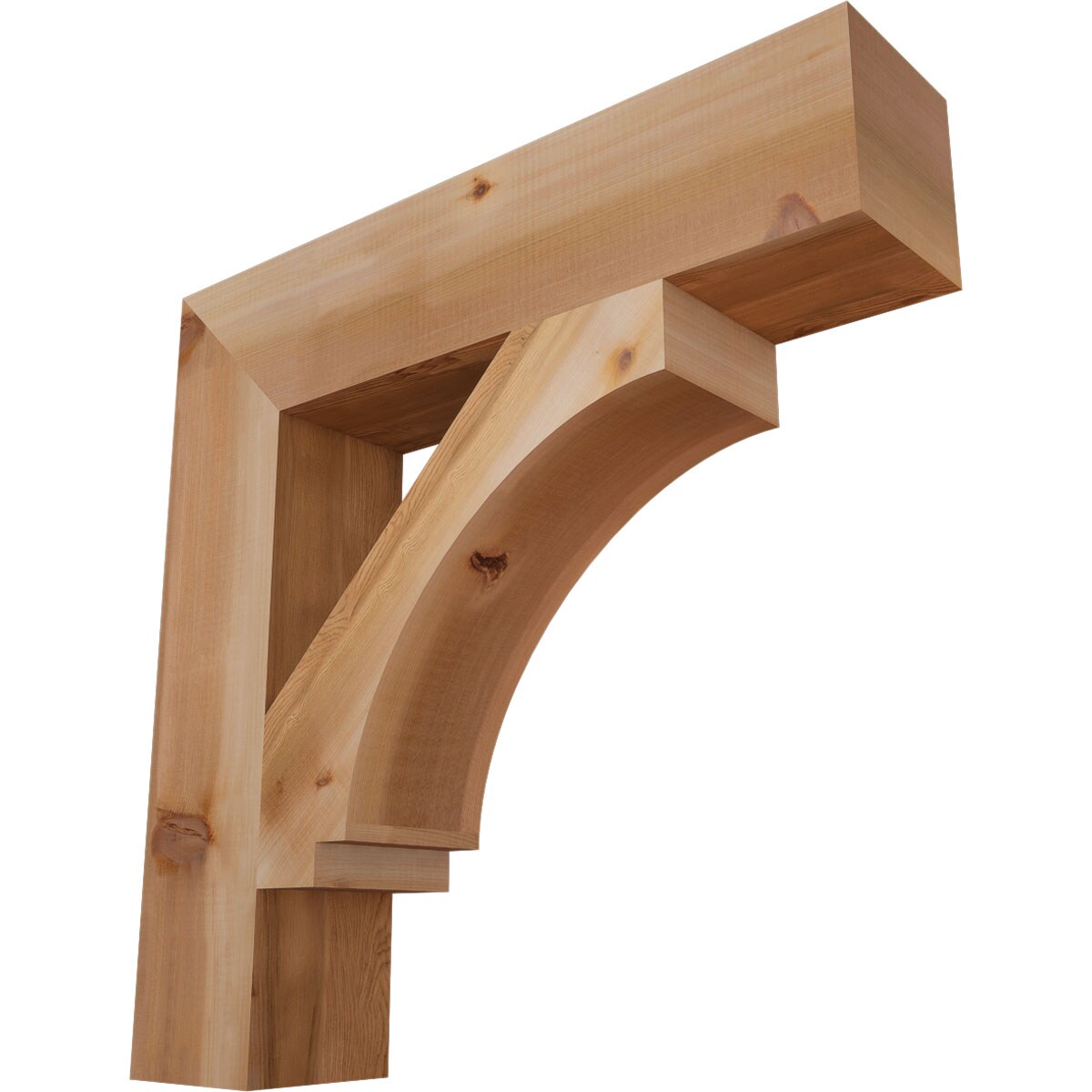 Ekena Millwork BKT06X28X28IMP05SWR Imperial Block Smooth 5-1/2-in x 28-in x 28-in Western red cedar Brown Wood Standard bracket