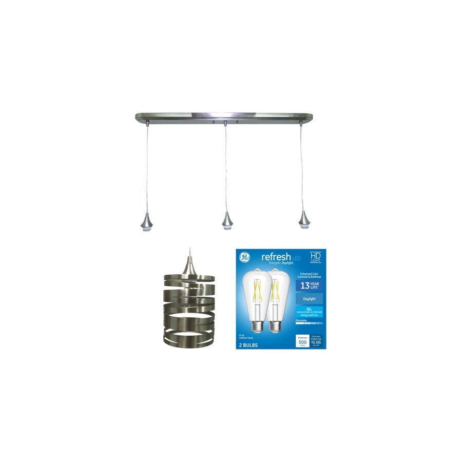 Shop Style Selections Polished Nickel Pendant Light With Brushed Nickel   42180517 