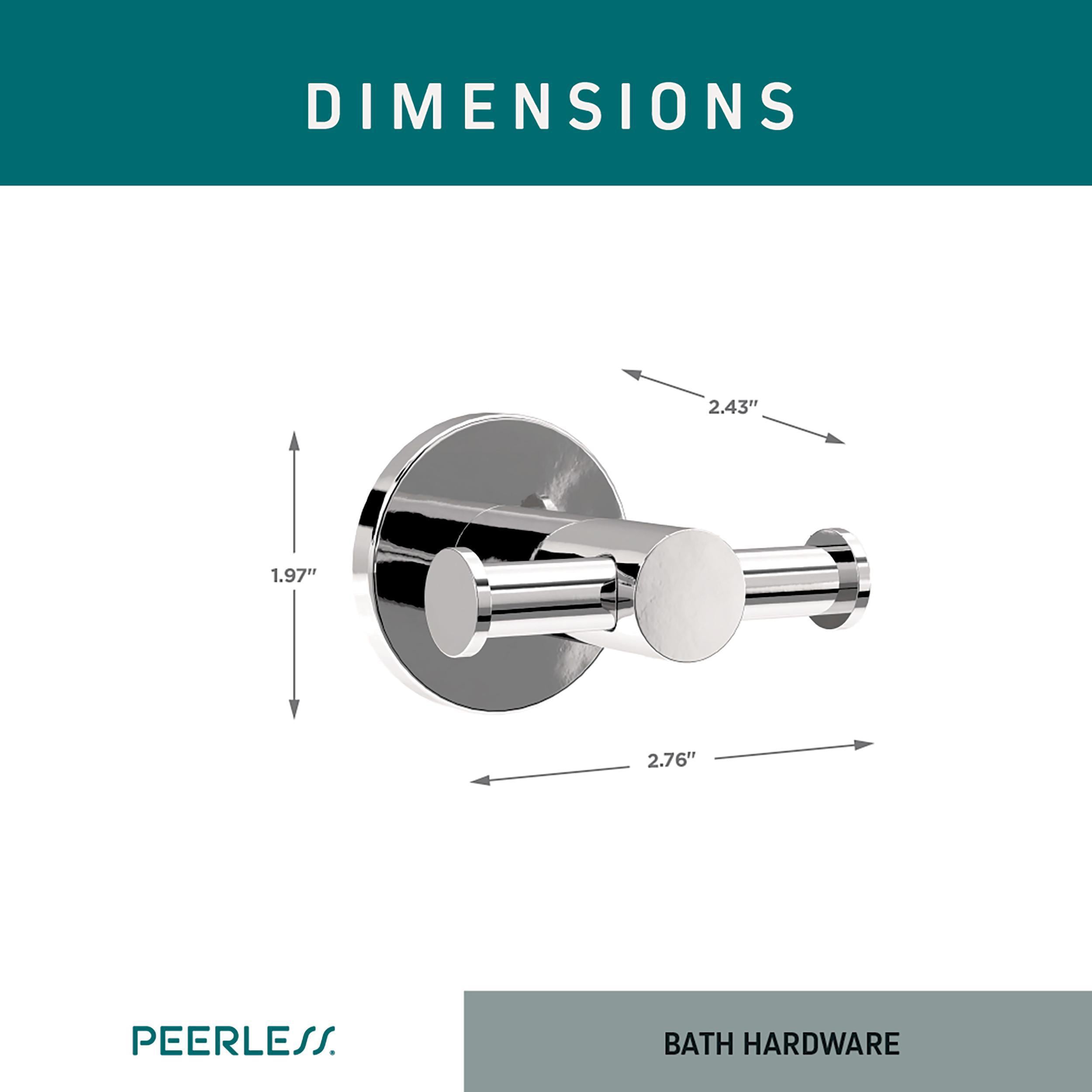 Polished Chrome Double Wall Mounted Towel Hook