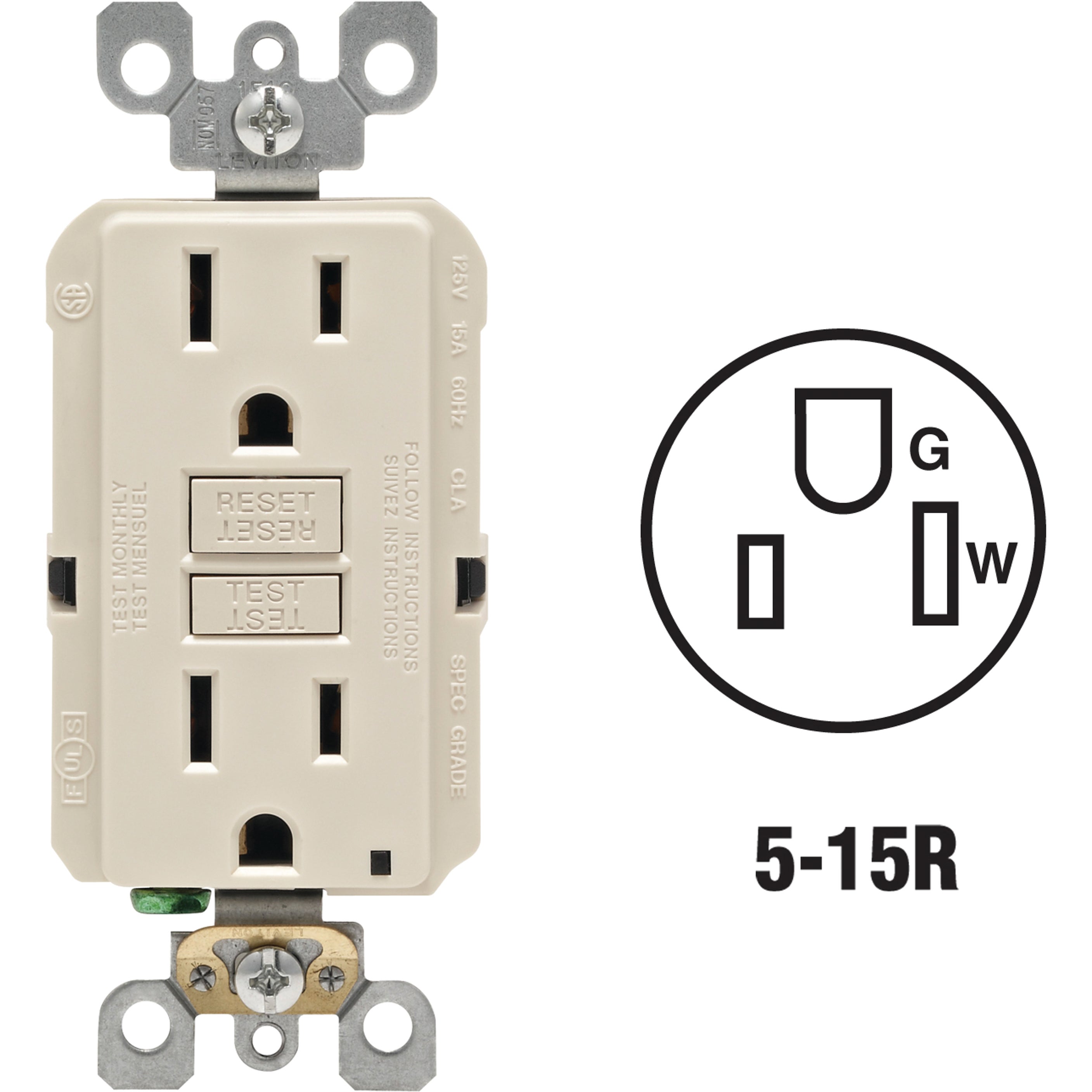 Leviton GFNT1-T receptacles - View #5