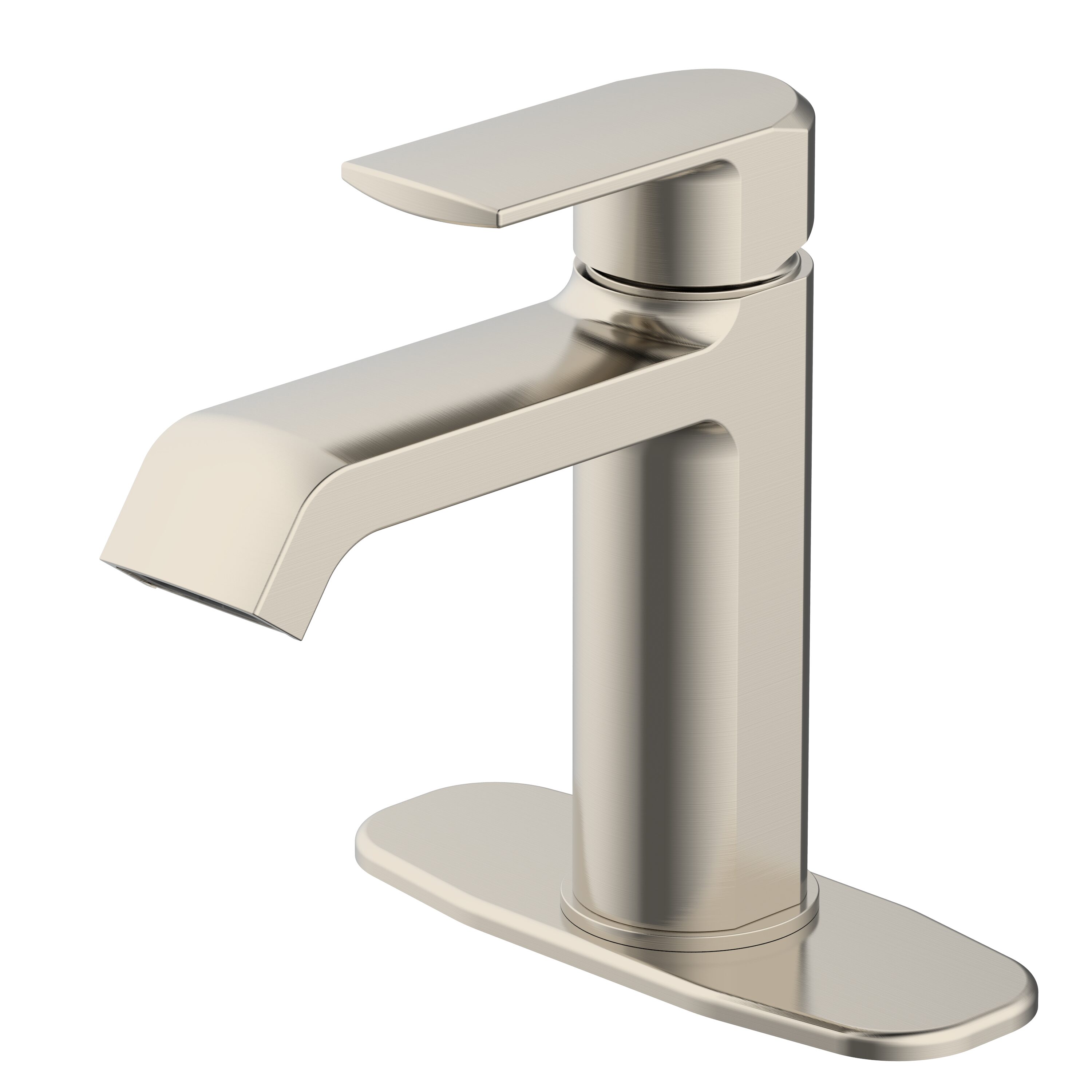 Project Source Grayford Brushed Nickel Single Hole 1 Handle Handle Bathroom Sink Faucet With 4286