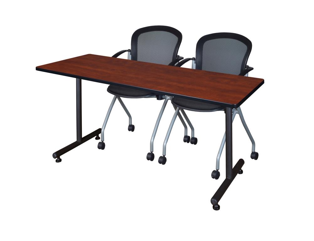 Regency MKTRCT6024CH23BK Training Red 4-Person Training Table (60-in W x 29-in H)