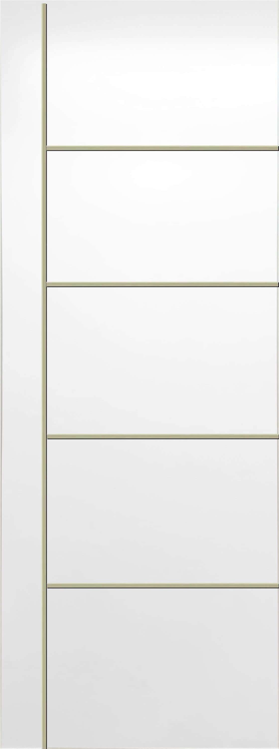 Valusso Design VD123657 Orlando 30-in x 80-in White Flush Smooth Hollow core Prefinished Pine Wood Slab Door